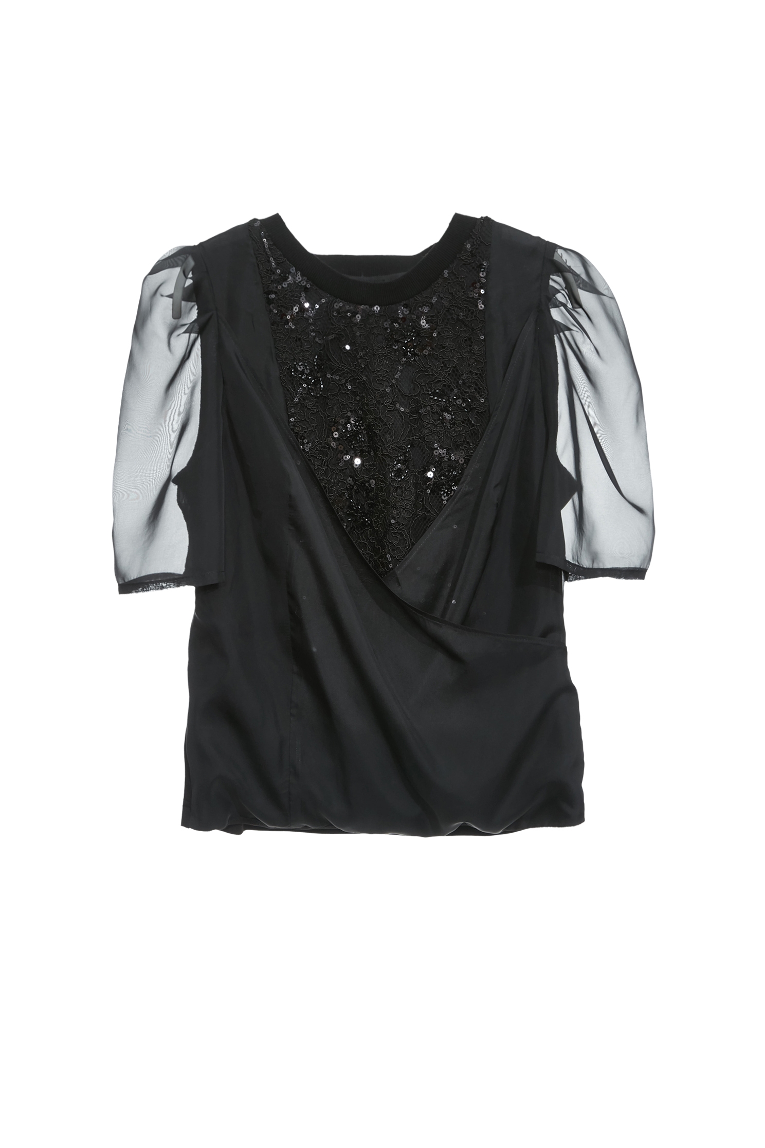 Sequin Detail Organza Top,Office Looks,Tops,Season (SS) Look