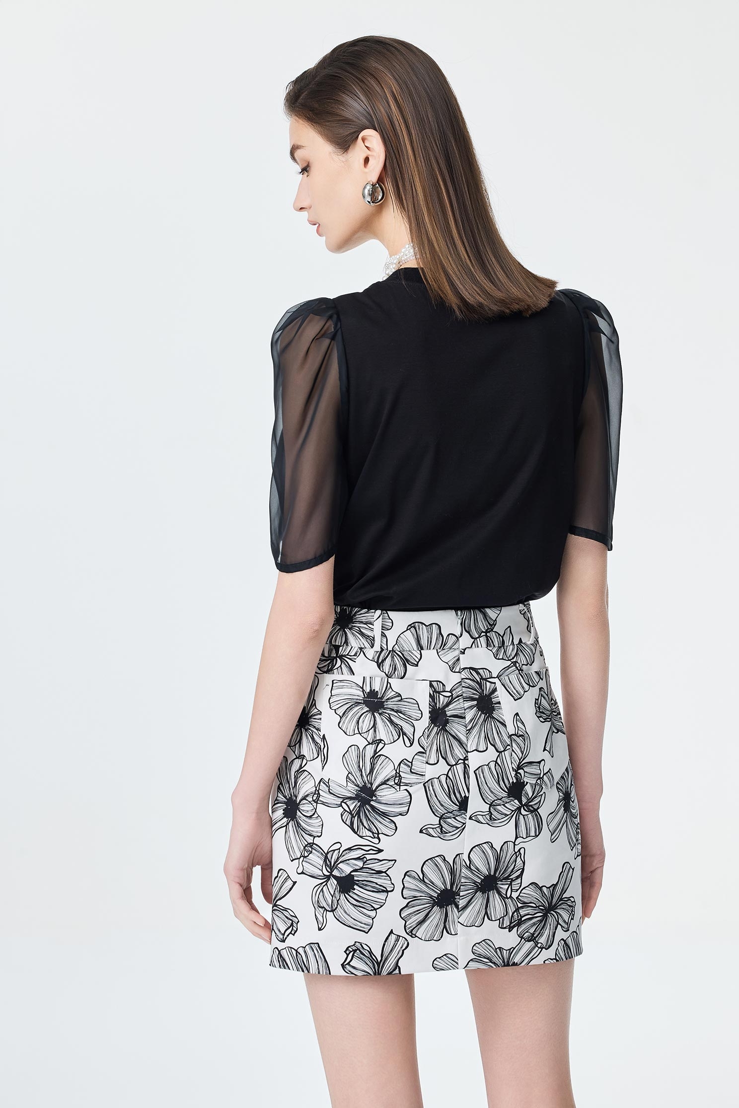 Sequin Detail Organza Top,Office Looks,Tops,Season (SS) Look
