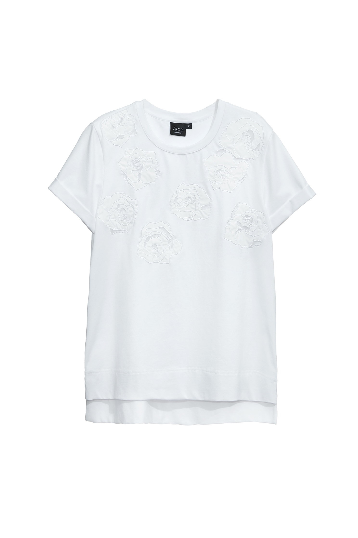 Rose Hollow Out Short Sleeve Tee,Tops,Season (SS) Look,blossoms