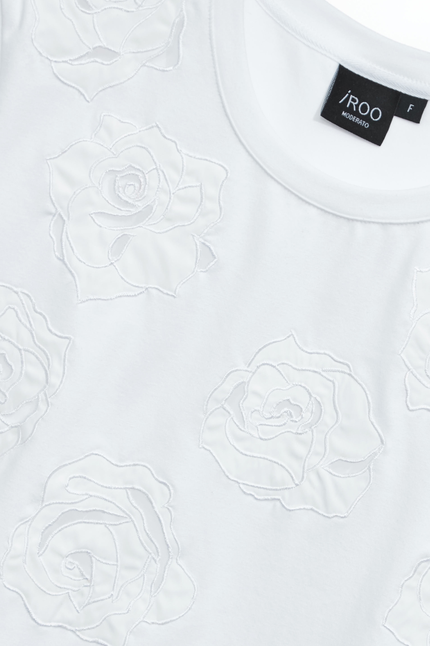 Rose Hollow Out Short Sleeve Tee,Tops,Season (SS) Look,blossoms