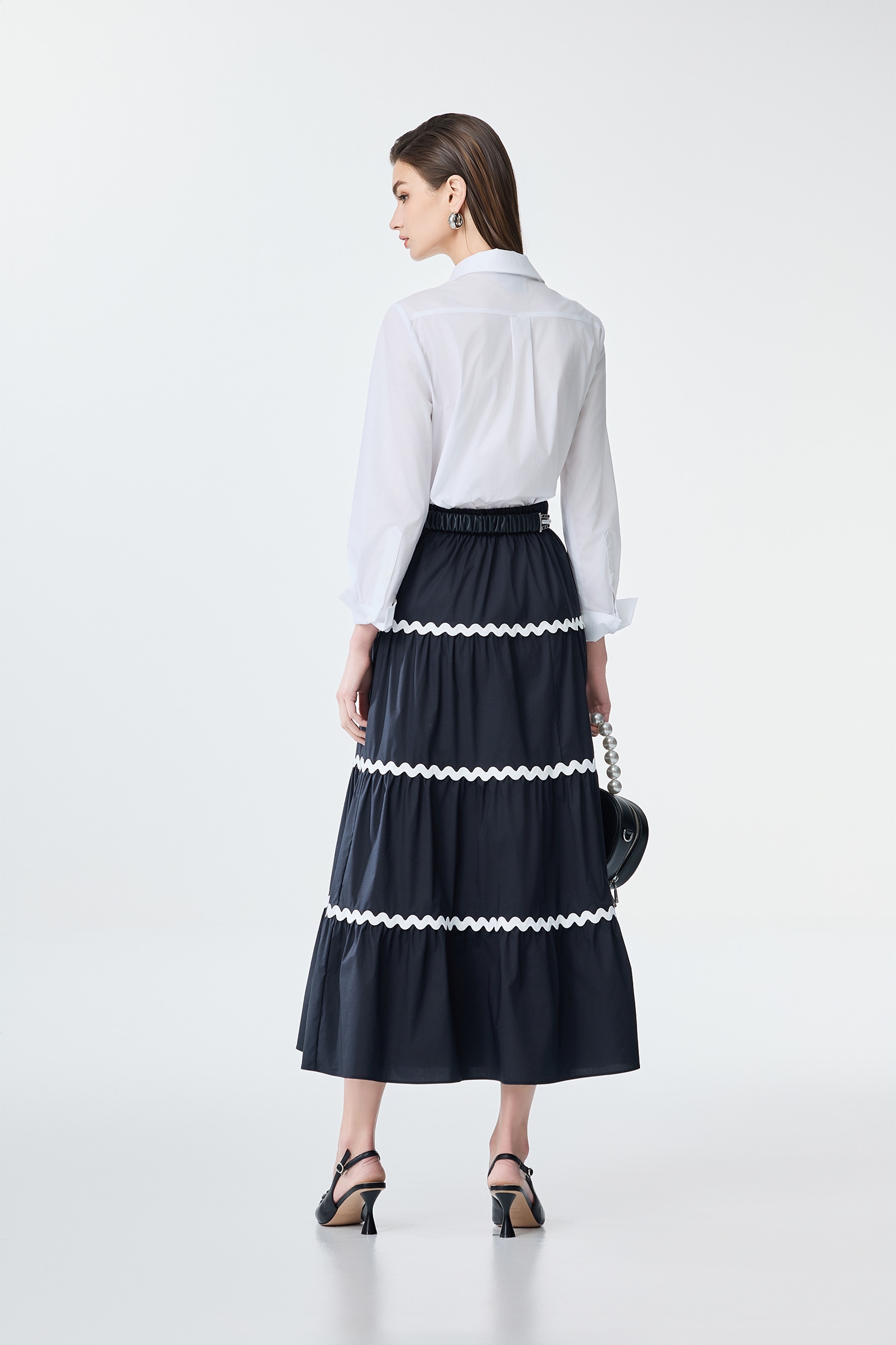 Embroidery Rose Detail Blouse,Office Looks,Season (SS) Look,blossoms,Blouses
