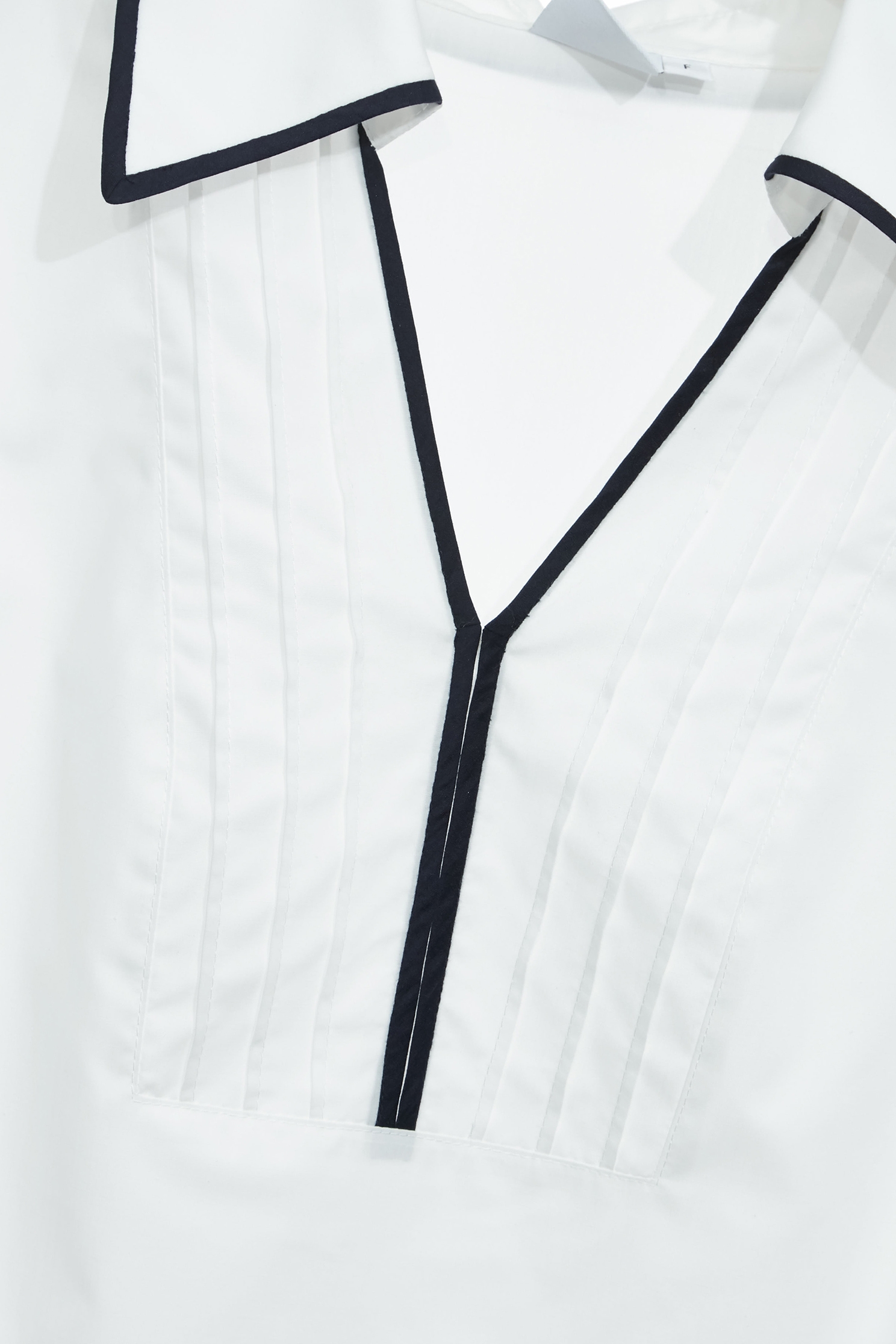 Contrast Navy Trim Detail Long Sleeve TopContrast Navy Trim Detail Long Sleeve Top,Tops,Season (SS) Look,White tops,Urban Fashion