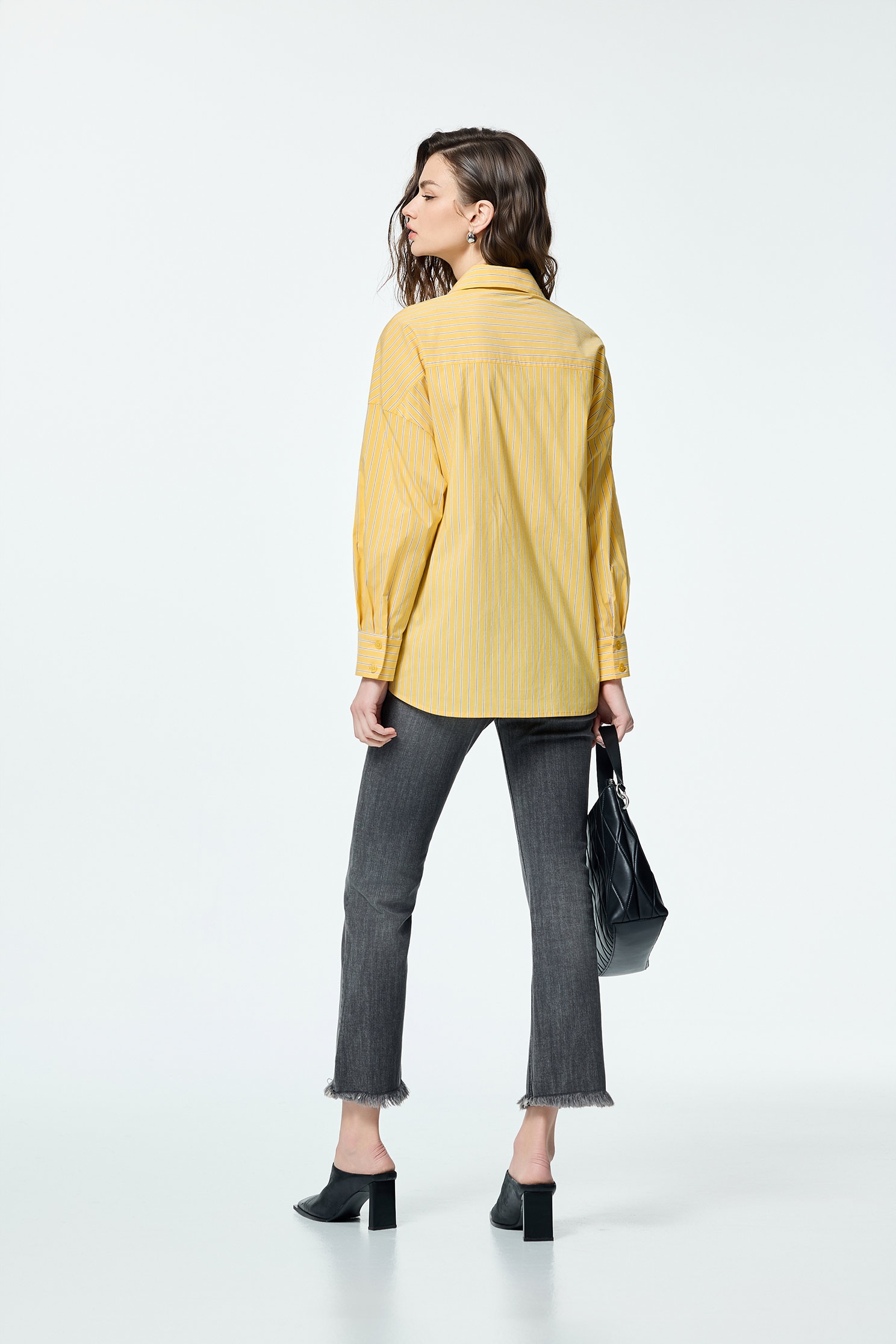 Asymmetric Stripe BlouseAsymmetric Stripe Blouse,Tops,Season (SS) Look,Embroidered,Blouses