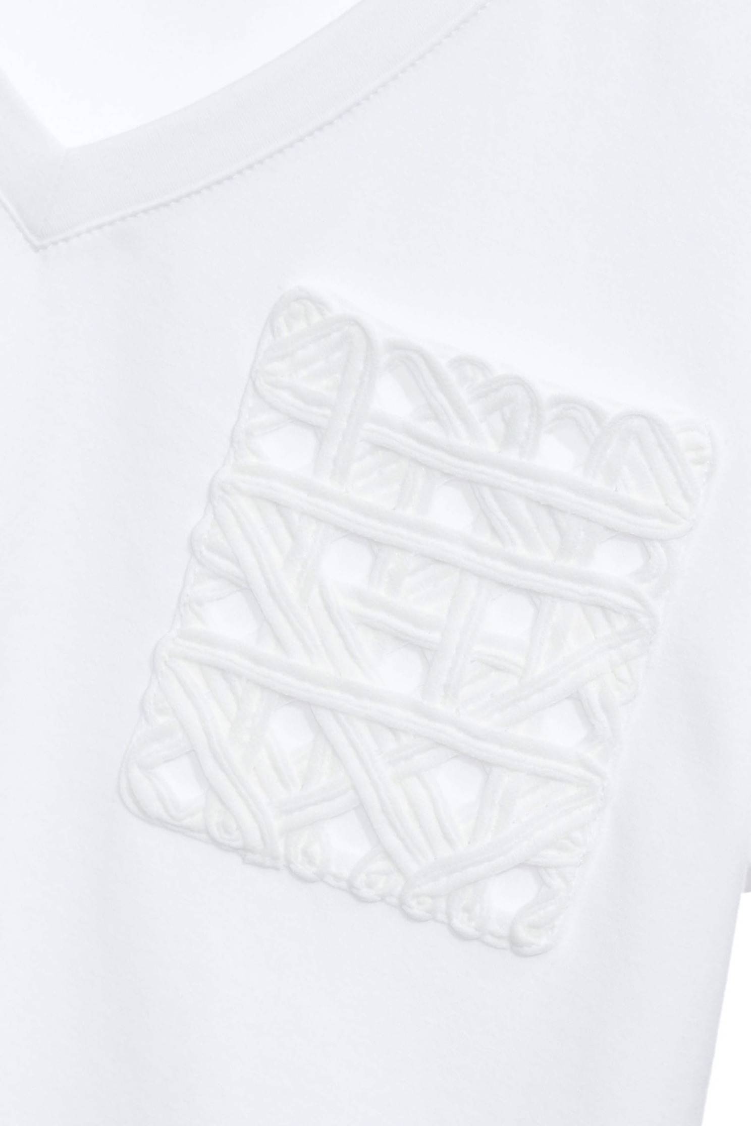 Weaved Pocket Detail Short Sleeve TeeWeaved Pocket Detail Short Sleeve Tee,T-shirts,Tops,Season (SS) Look,White tops,Cotton