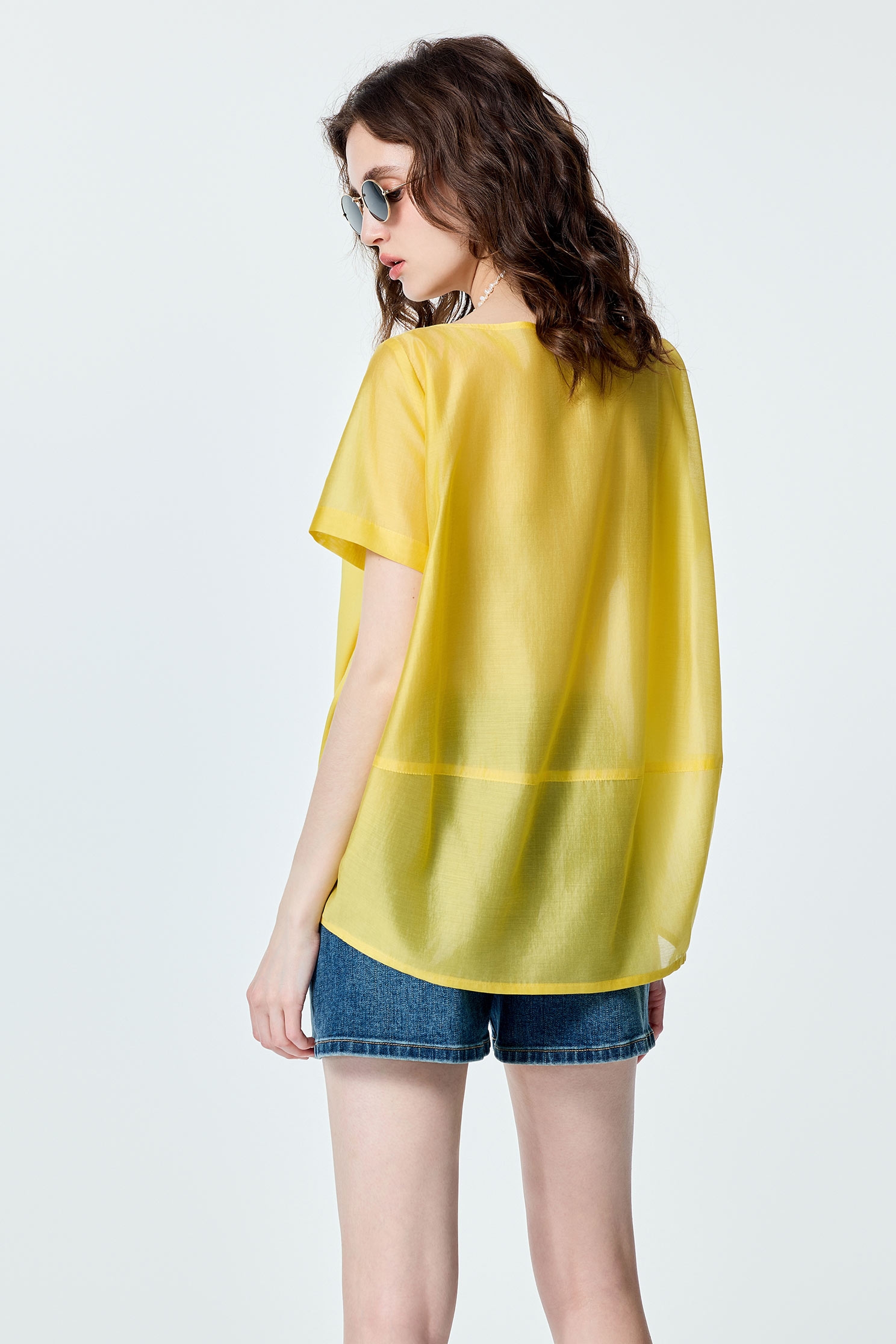 Short Sleeve Yellow TopShort Sleeve Yellow Top,Tops,Season (SS) Look