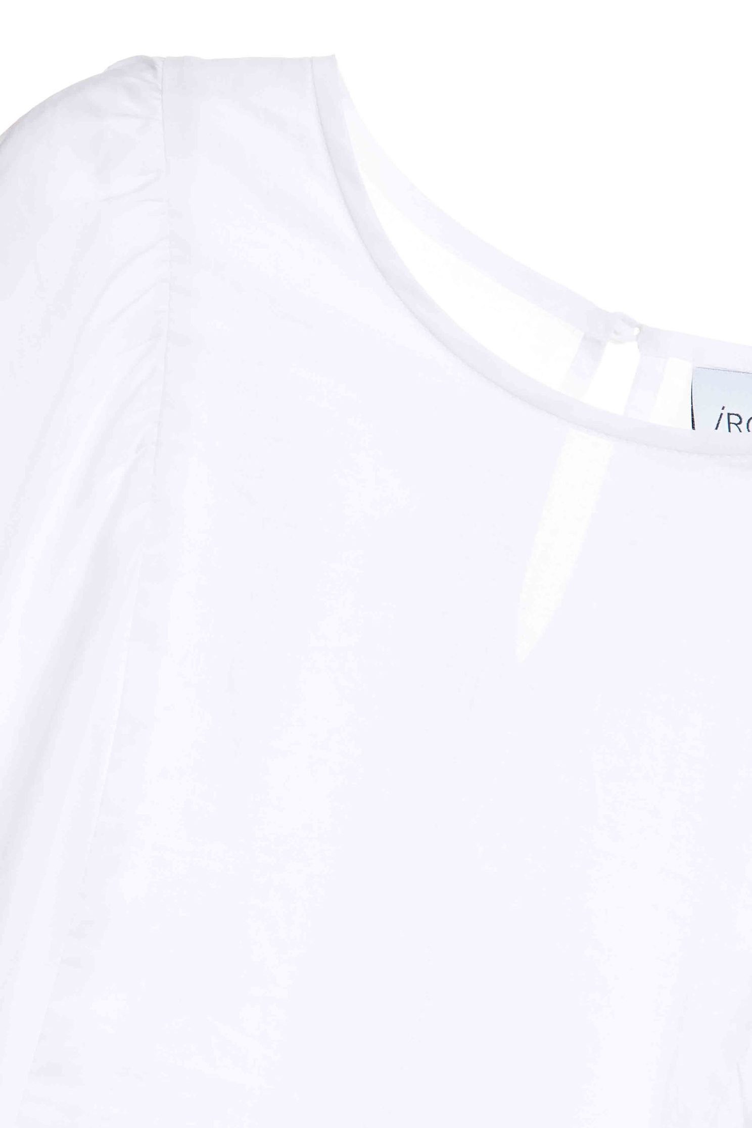 Puff Sleeve TopTRANSPARENT puff sleeves top,Tops,Round neck tops,Season (SS) Look,White tops,iROO LIVE,Season (AW) Look