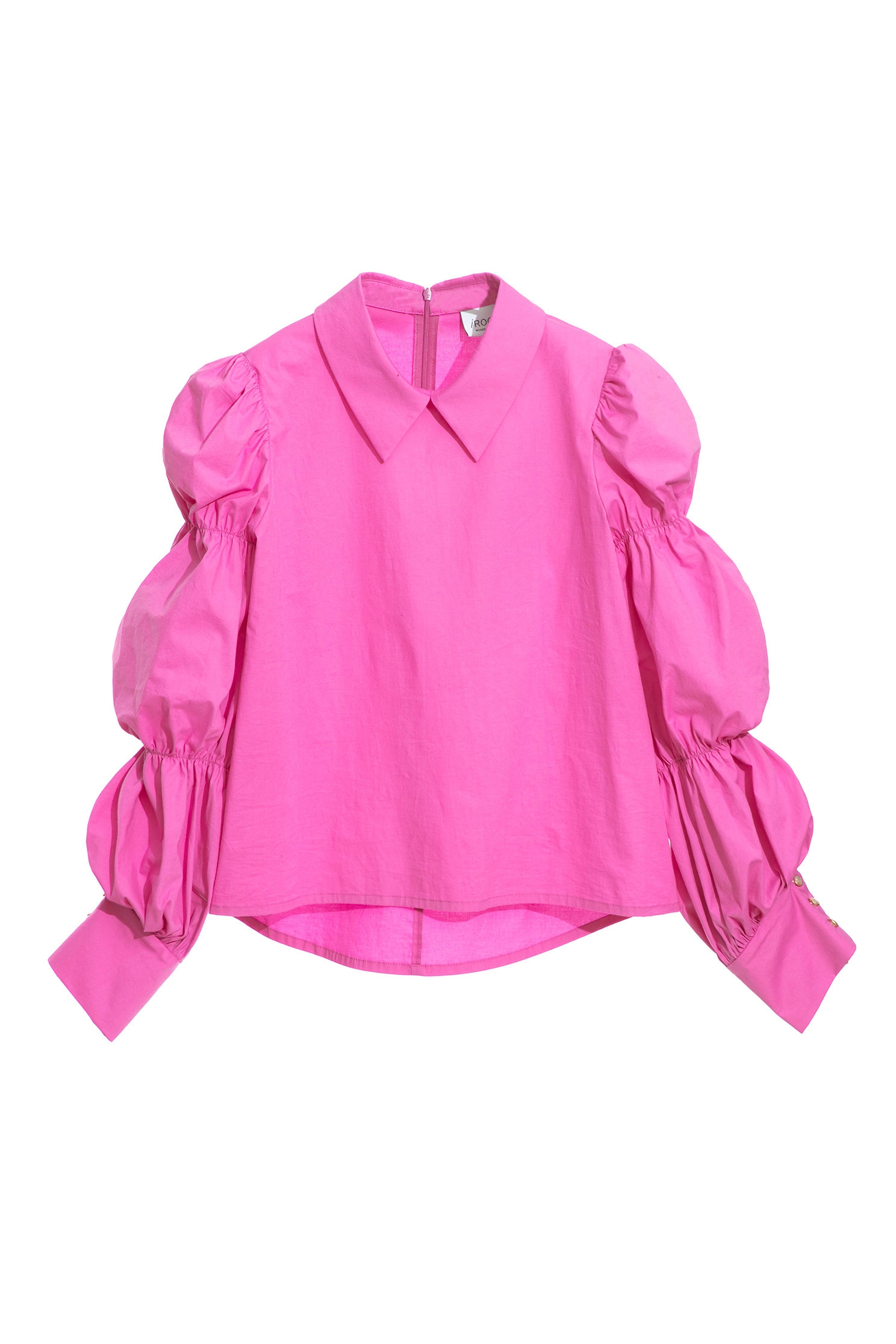 Pink Blouse With Gathered Layer Sleeves DetailBubble gum pink top,Tops,Season (SS) Look,Pink