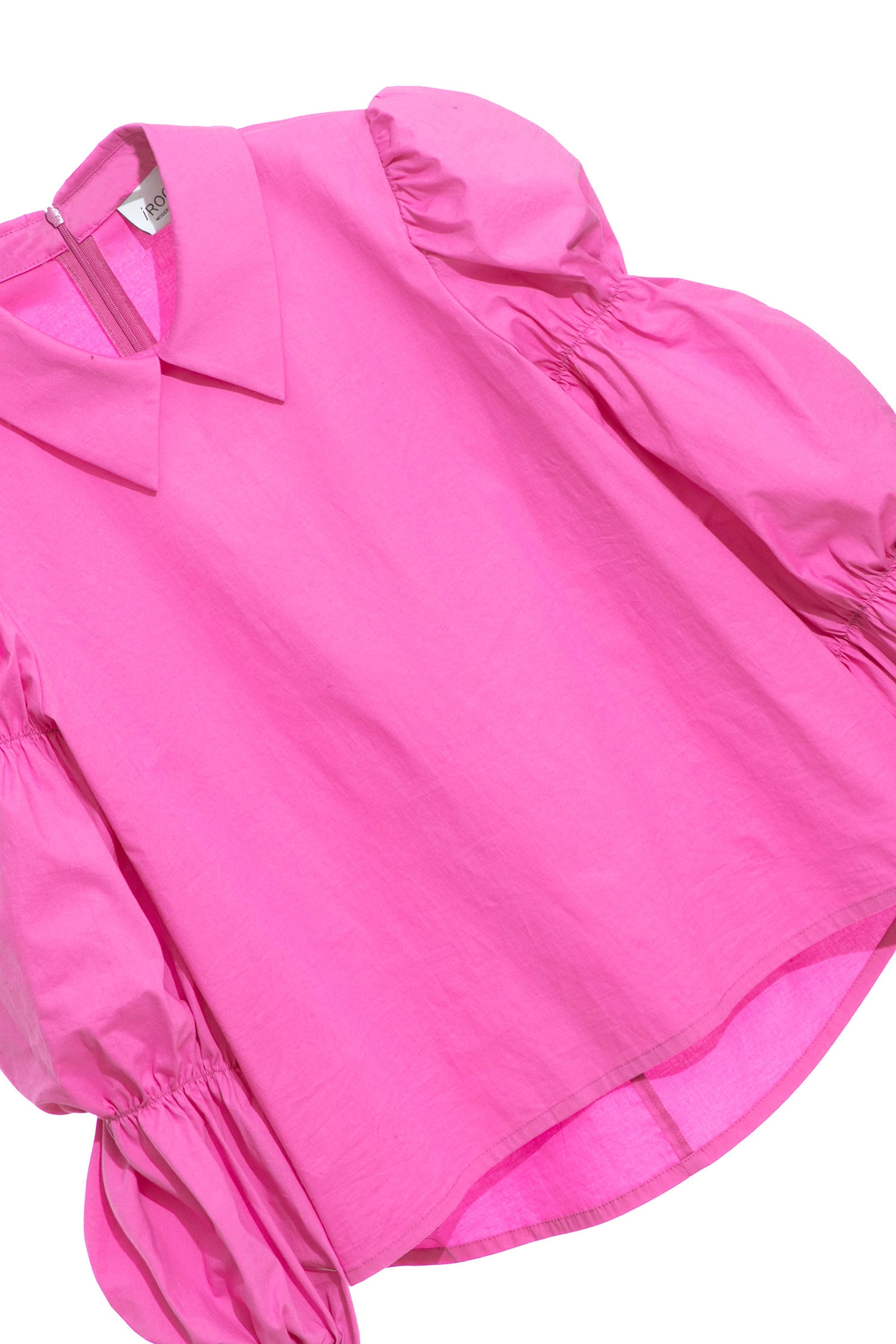 Pink Blouse With Gathered Layer Sleeves DetailBubble gum pink top,Tops,Season (SS) Look,Pink