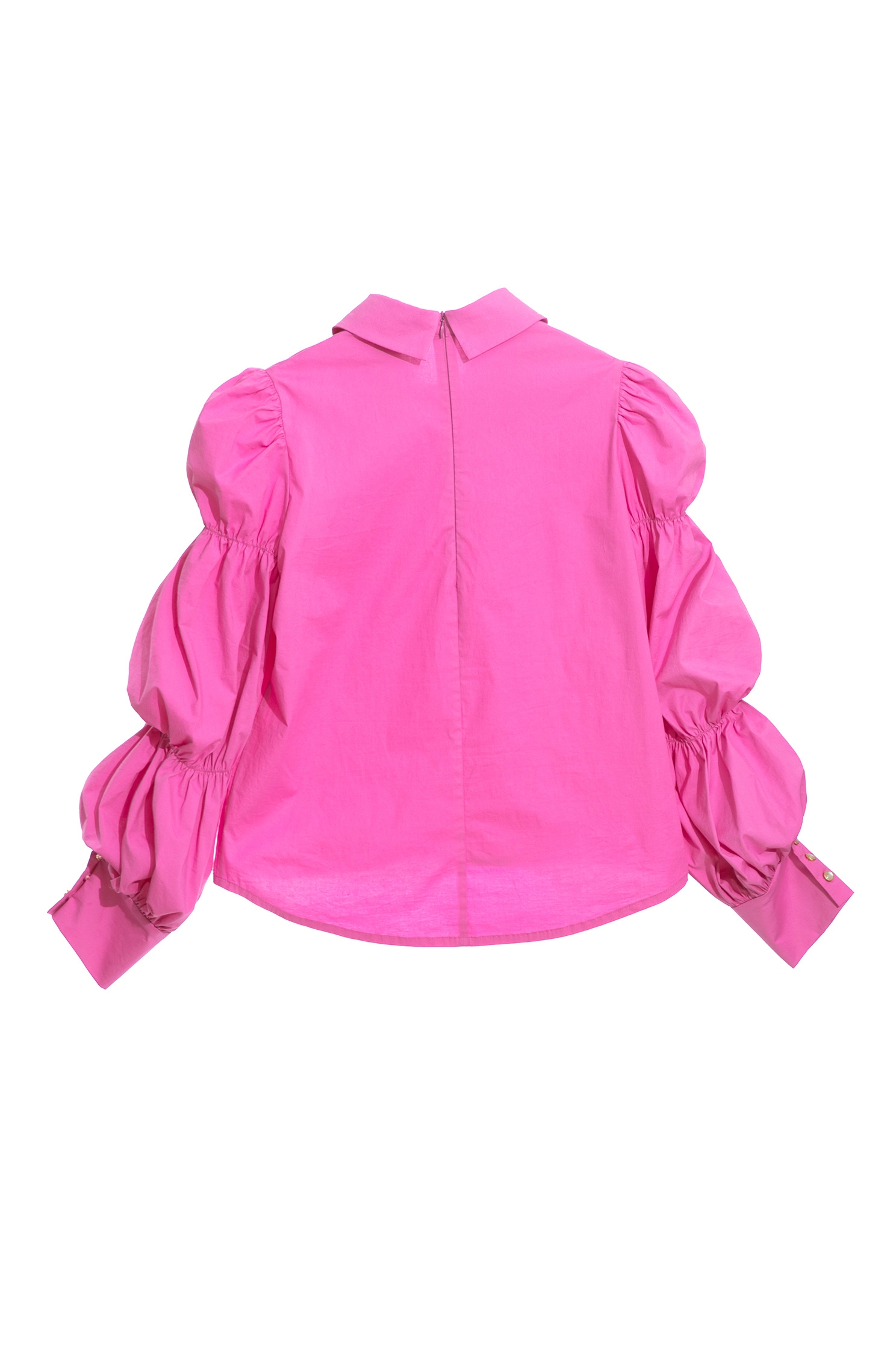 Pink Blouse With Gathered Layer Sleeves DetailBubble gum pink top,Tops,Season (SS) Look,Pink