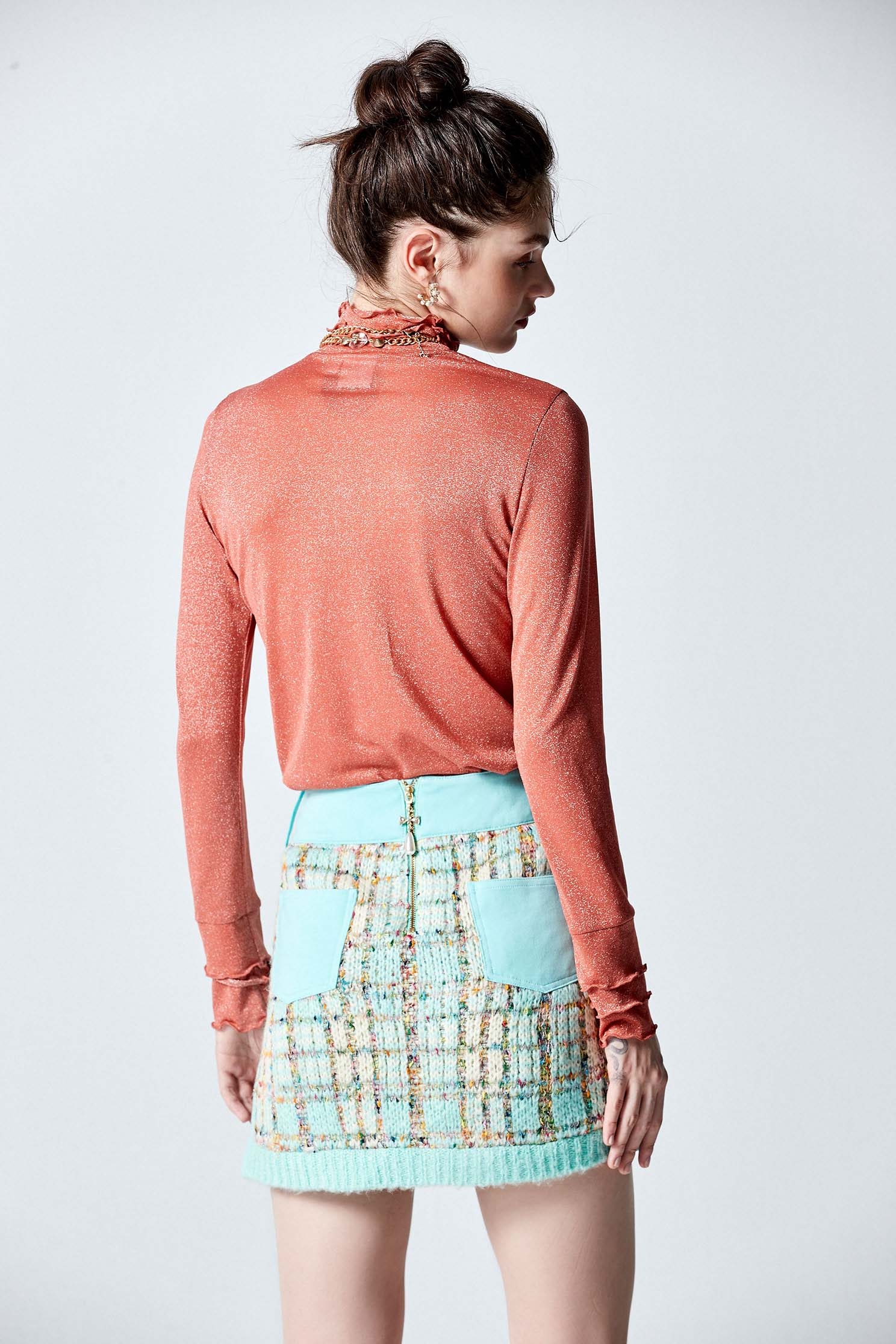 Lettuce Trim Mock Neck Long Sleeve TopLettuce Trim Mock Neck Long Sleeve Top,Tops,Under shirts,pearl,Season (AW) Look