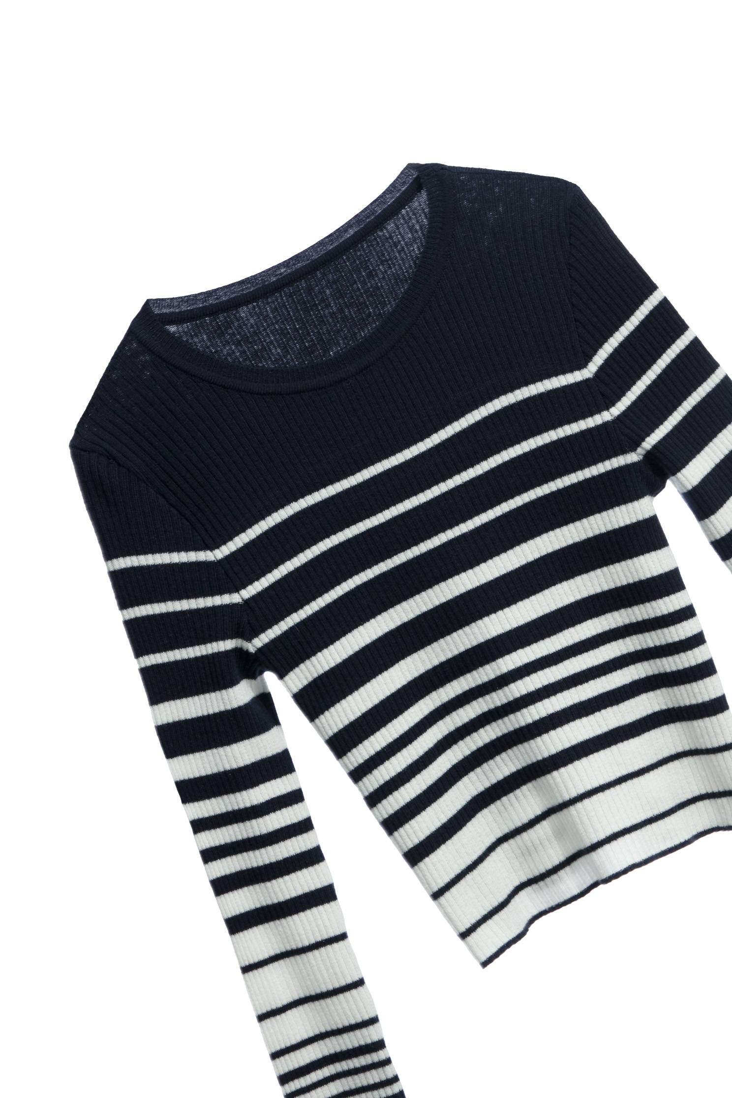 Long Sleeve Stripe Knit TopLong Sleeve Stripe Knit Top,Tops,Stripe,Season (AW) Look,Knitted,Knitted tops