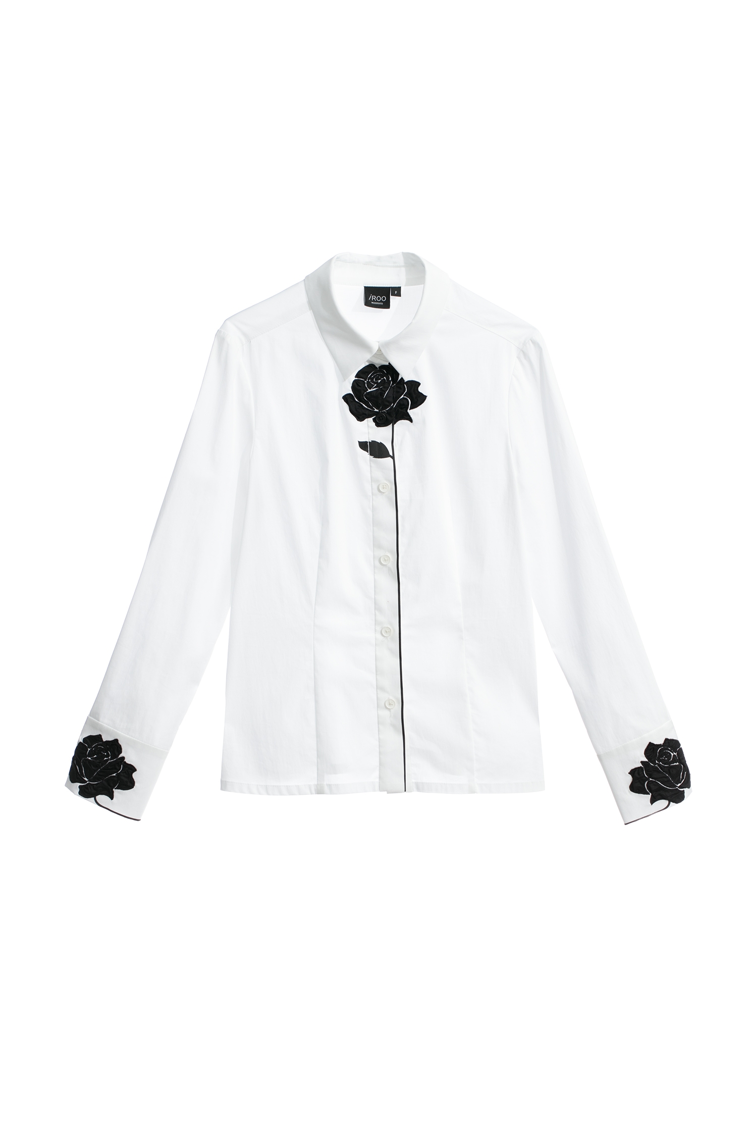 Contrast Floral Embroidery Long Sleeve BlouseContrast Floral Embroidery Long Sleeve Blouse,Season (AW) Look,Embroidered,Blouses