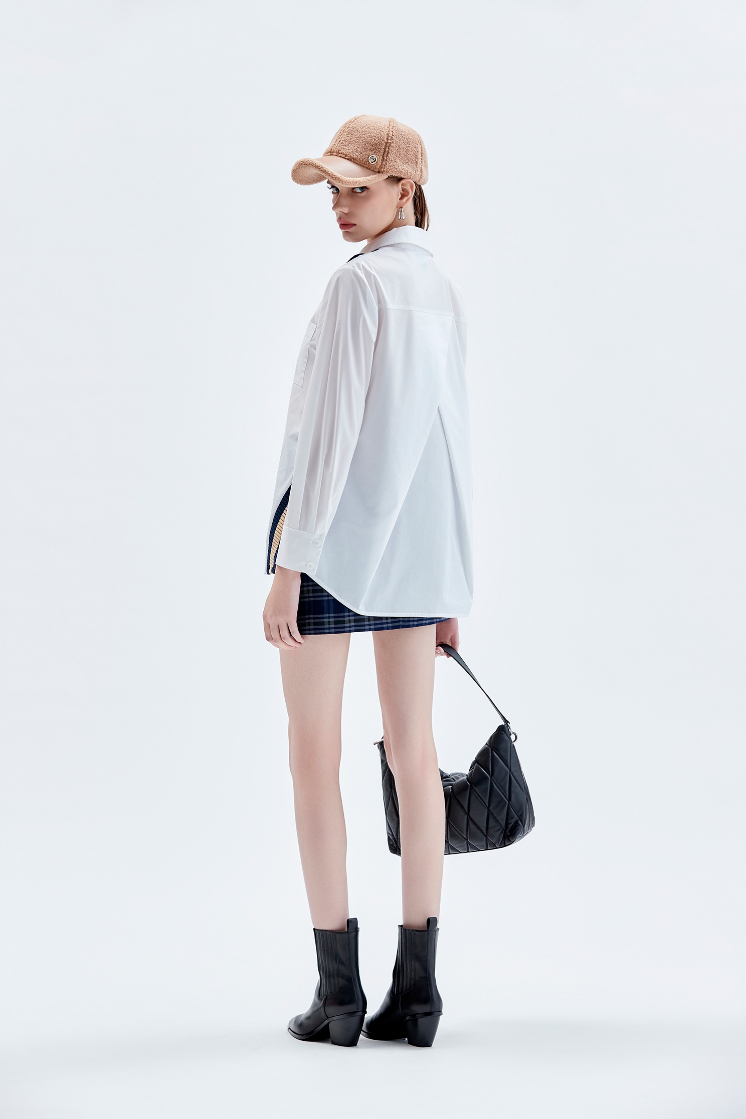 Contrast Rib Detail BlouseContrast Rib Detail Blouse,Tops,Season (AW) Look,Blouses