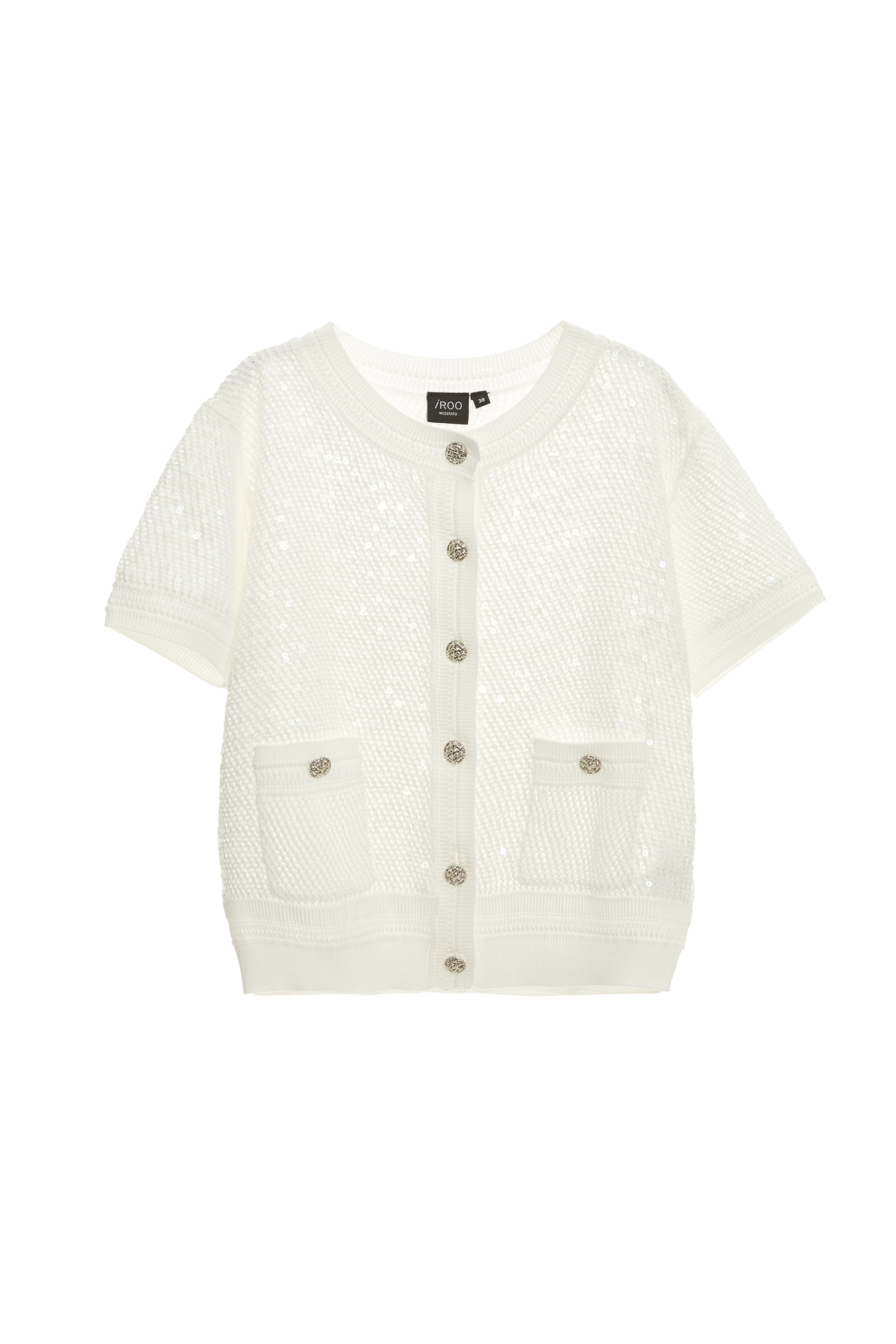 Short Sleeve Sequin Knit TopShort Sleeve Sequin Knit Top,Season (AW) Look,Knitted,Knitted tops