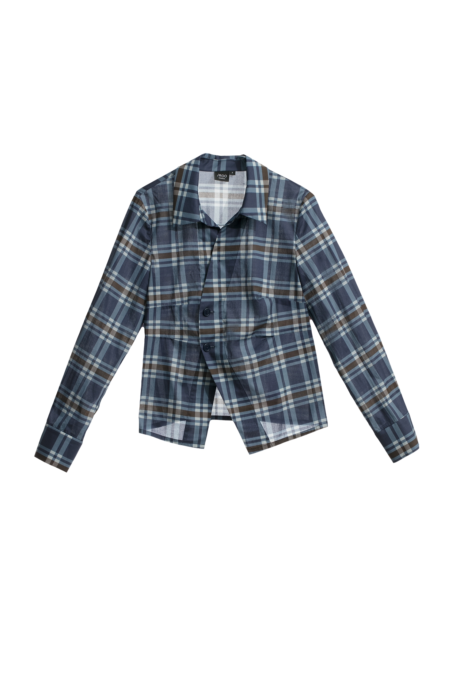 Asymmetric Checkered BlouseAsymmetric Checkered Blouse,Tops,Plaid,Season (AW) Look,Blouses