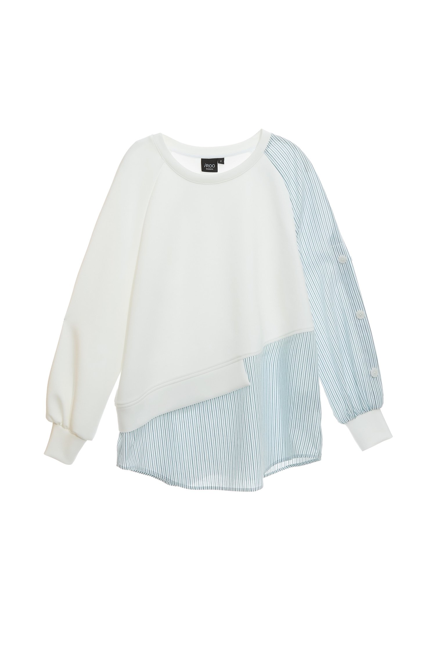 Long Sleeve Patchwork TopLong Sleeve Patchwork Top,Tops,Stripe,Season (AW) Look,Blouses