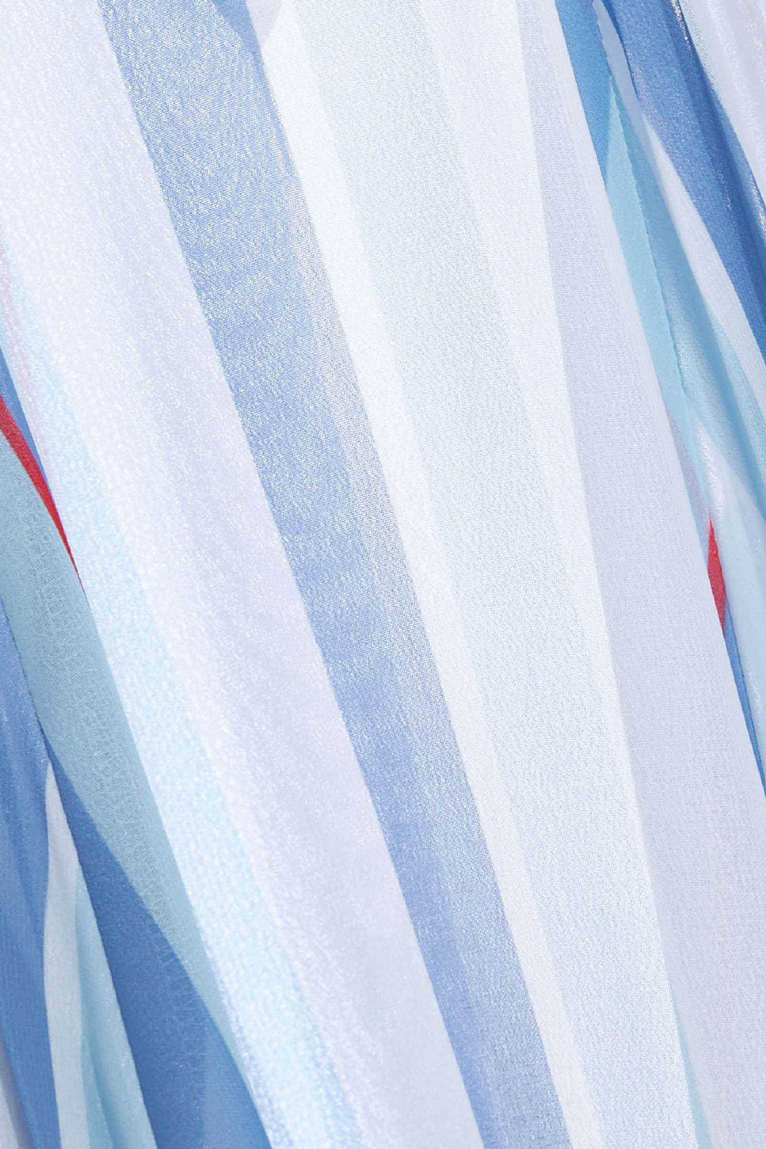 Blue White Stripe Oversize TopStriped chiffon top,Tops,Season (SS) Look,Stripe,mothergift,healing colors,Blouses,relaxrestrictions,Chiffon,Chiffon tops