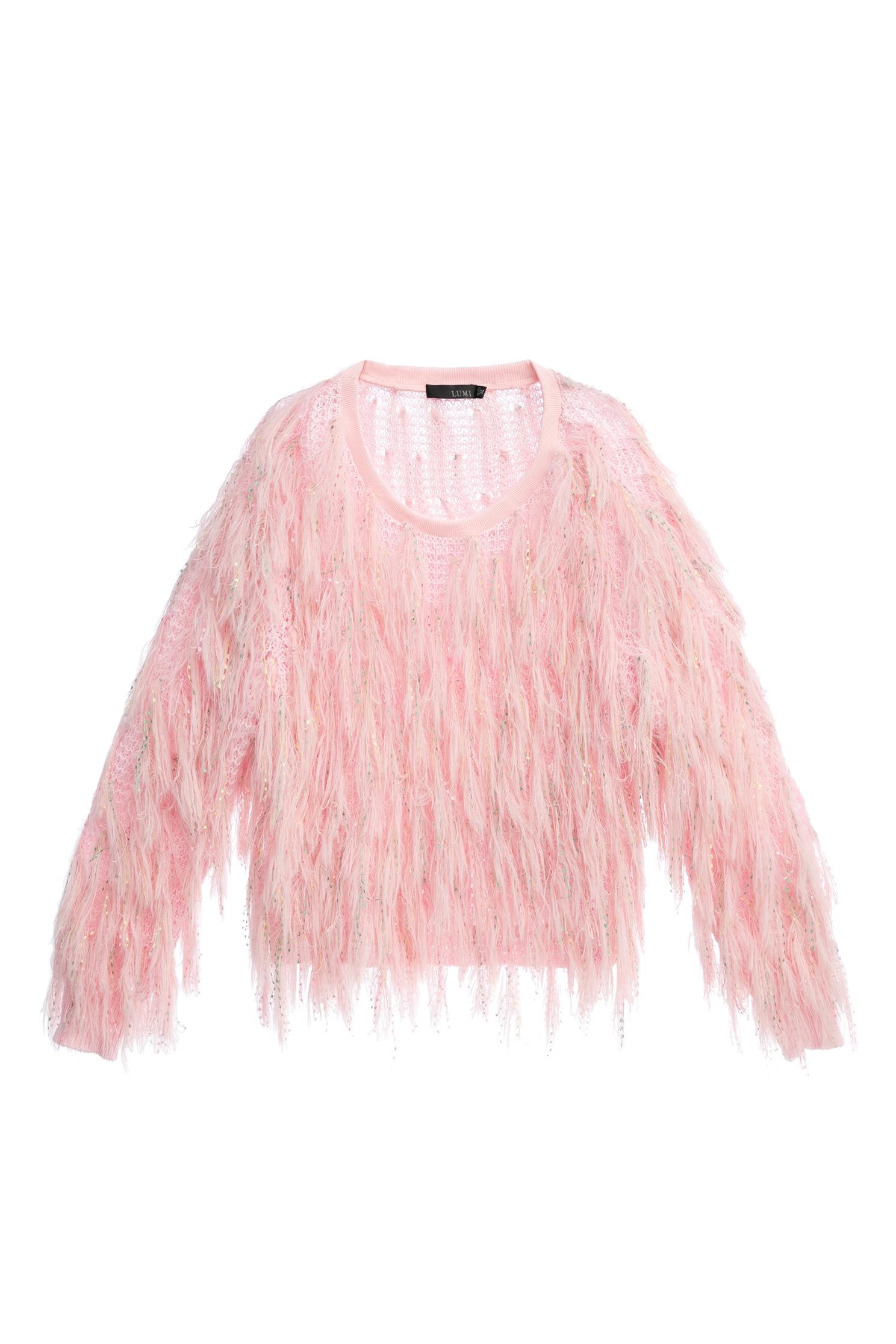 Pink Fringe Knit TopPink Fringe Knit Top,Tops,Season (AW) Look,Knitted,Knitted tops,Knitted tops