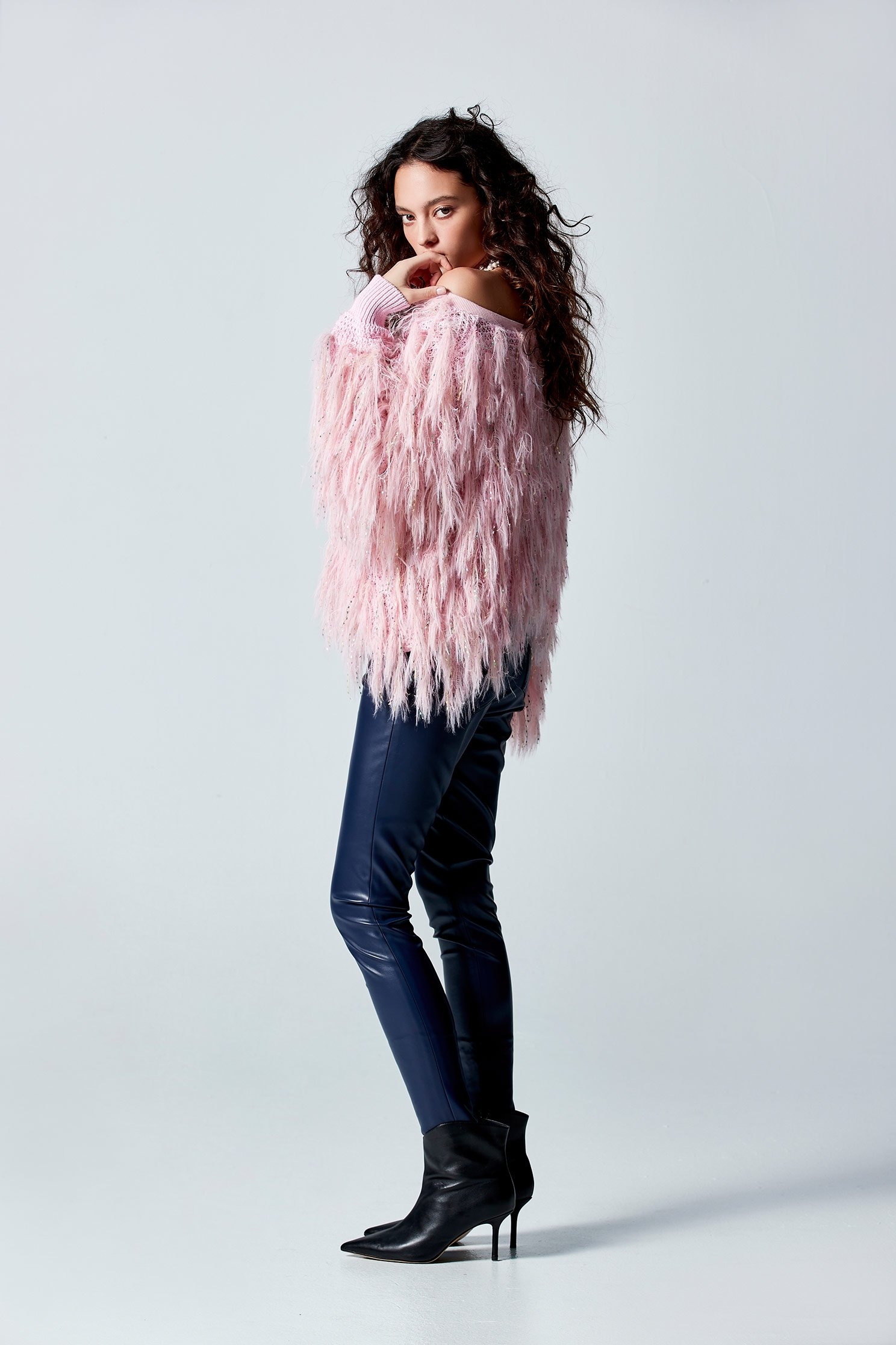 Pink Fringe Knit TopPink Fringe Knit Top,Tops,Season (AW) Look,Knitted,Knitted tops,Knitted tops