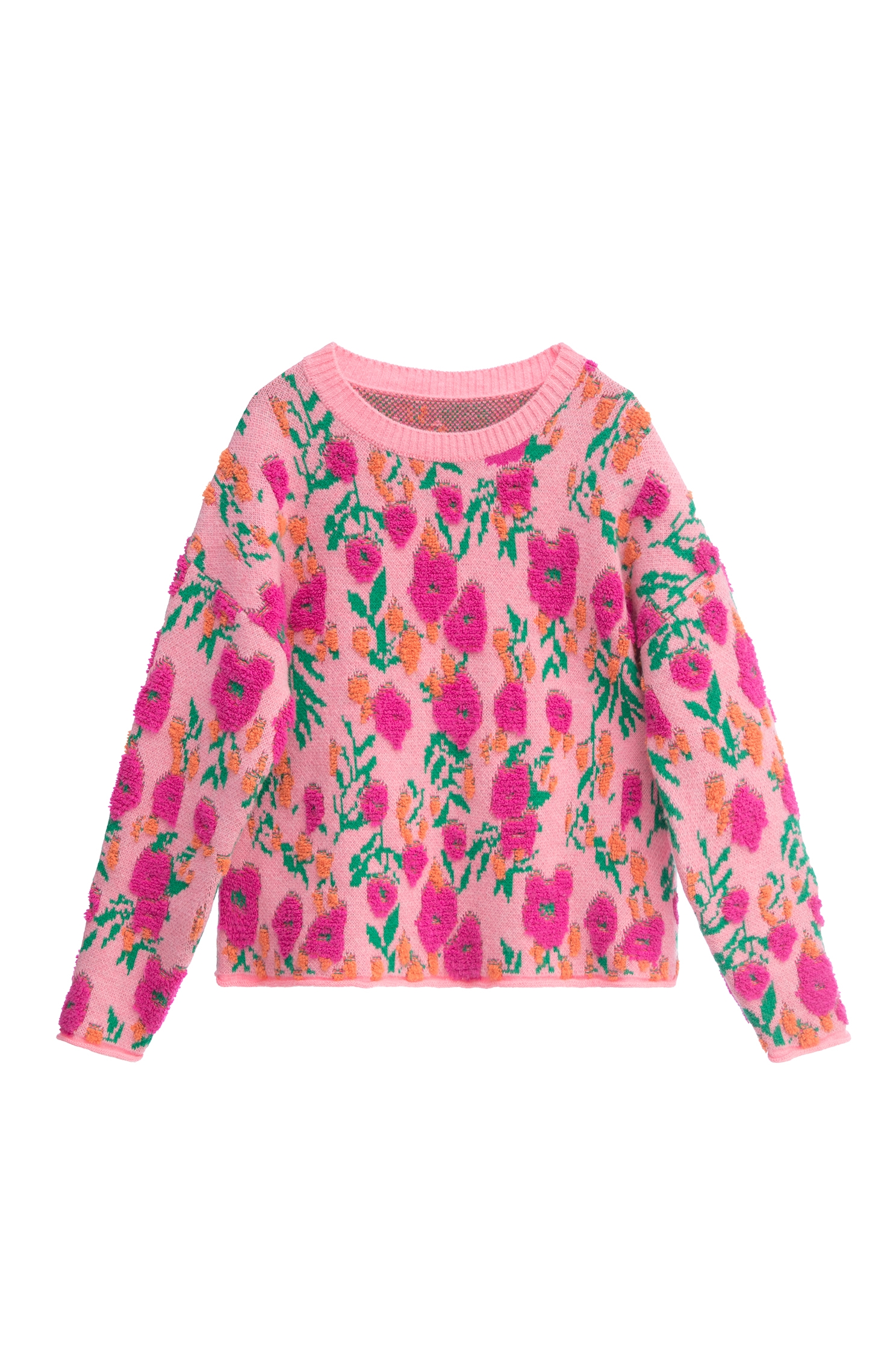 Long Sleeve Floral Knit TopLong Sleeve Floral Knit Top,Tops,Season (AW) Look,Knitted,Knitted tops,Knitted tops