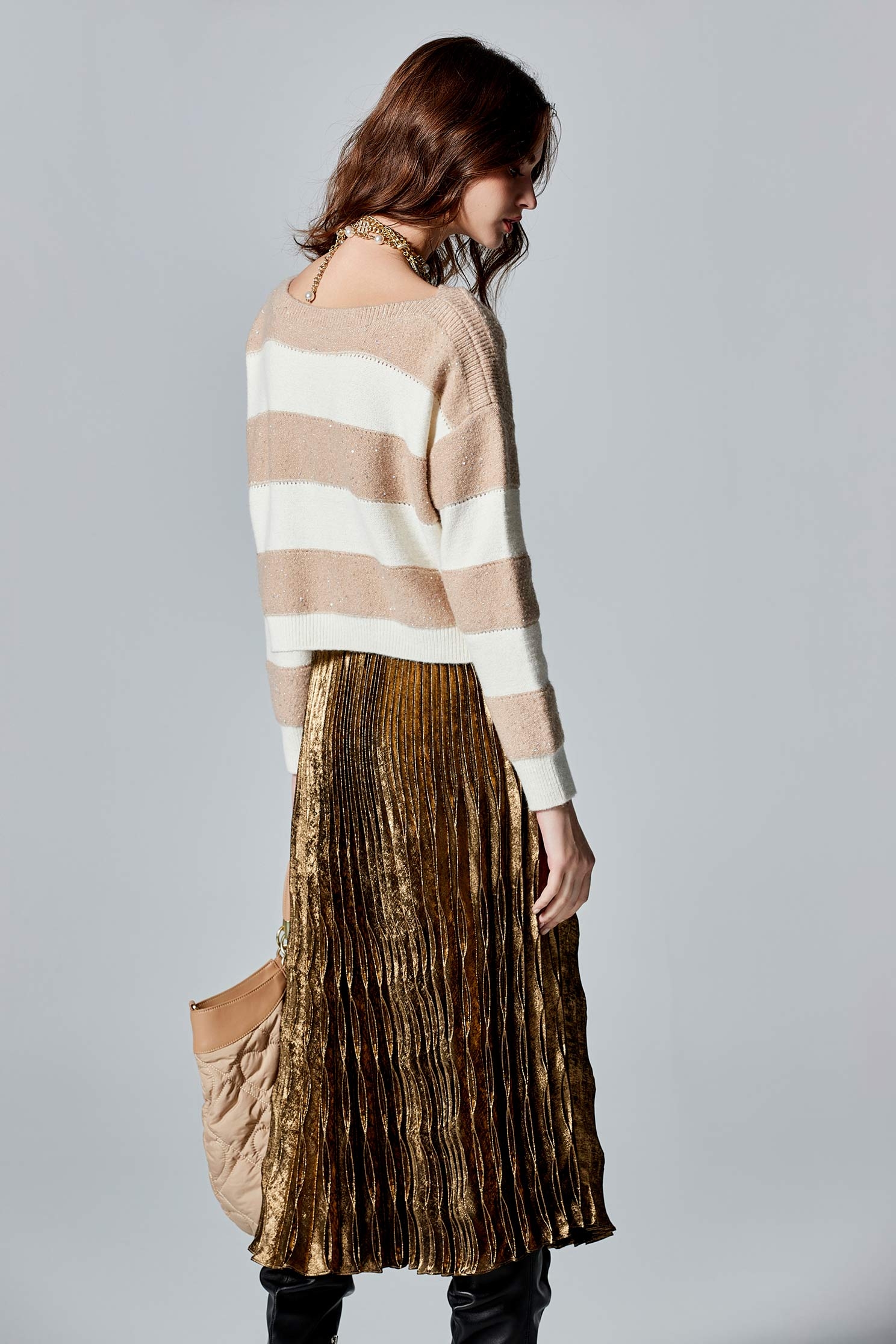 Contrast Bold Stripe Knit TopContrast Bold Stripe Knit Top,Tops,Stripe,Season (AW) Look,Knitted,Knitted tops,Long sleeve tops