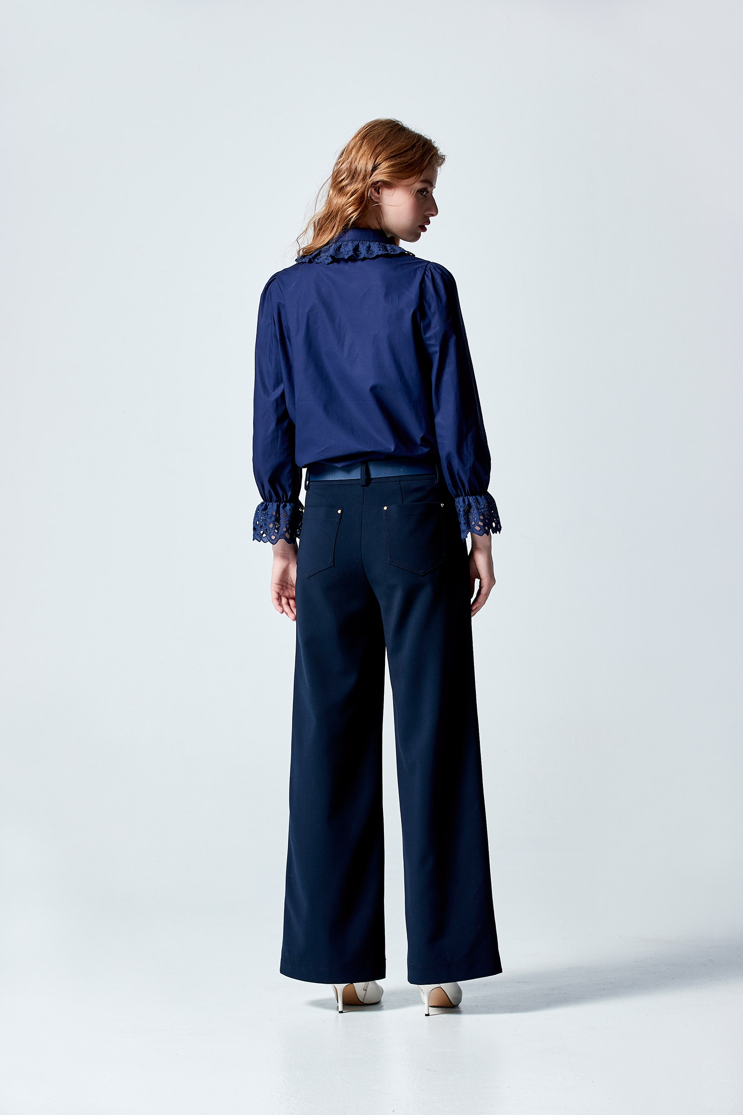 Navy Blouse With Lace DetailNavy Blouse With Lace Detail,Tops,Season (AW) Look,Lace,Blouses