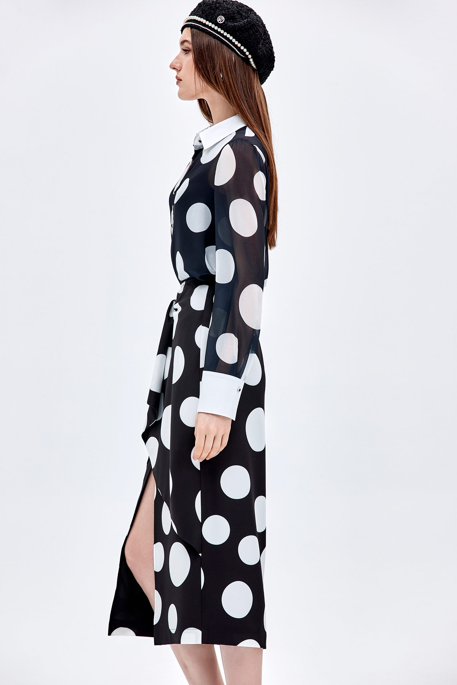 Polka Dot Chiffon BlousePolka Dot Chiffon Blouse,Under shirts,dotcollection,Season (AW) Look,Blouses,Chiffon