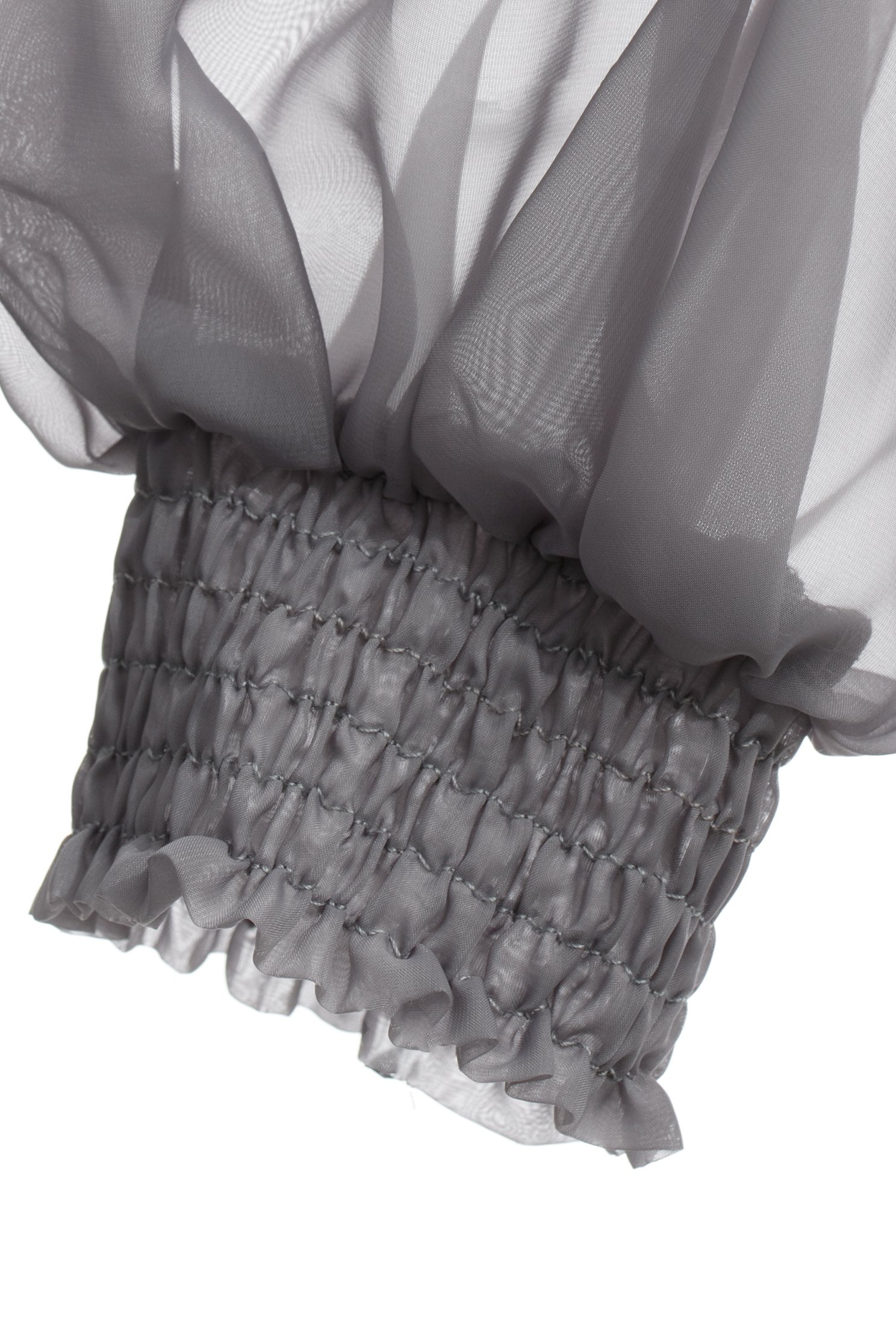 Ruffle Collar Grey Organza TopRuffle Collar Grey Organza Top,Tops,Under shirts,Season (AW) Look