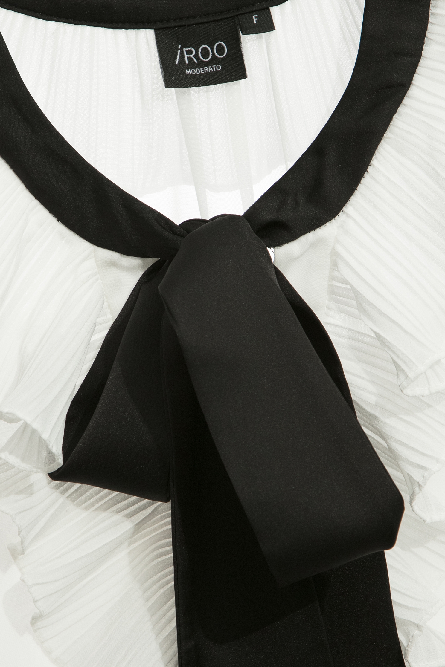 Pleated Ruffle Detail Blouse With Contrast Bow DetailPleated Ruffle Detail Blouse With Contrast Bow Detail,Tops,Under shirts,Season (AW) Look,sleeveless tops,Chiffon