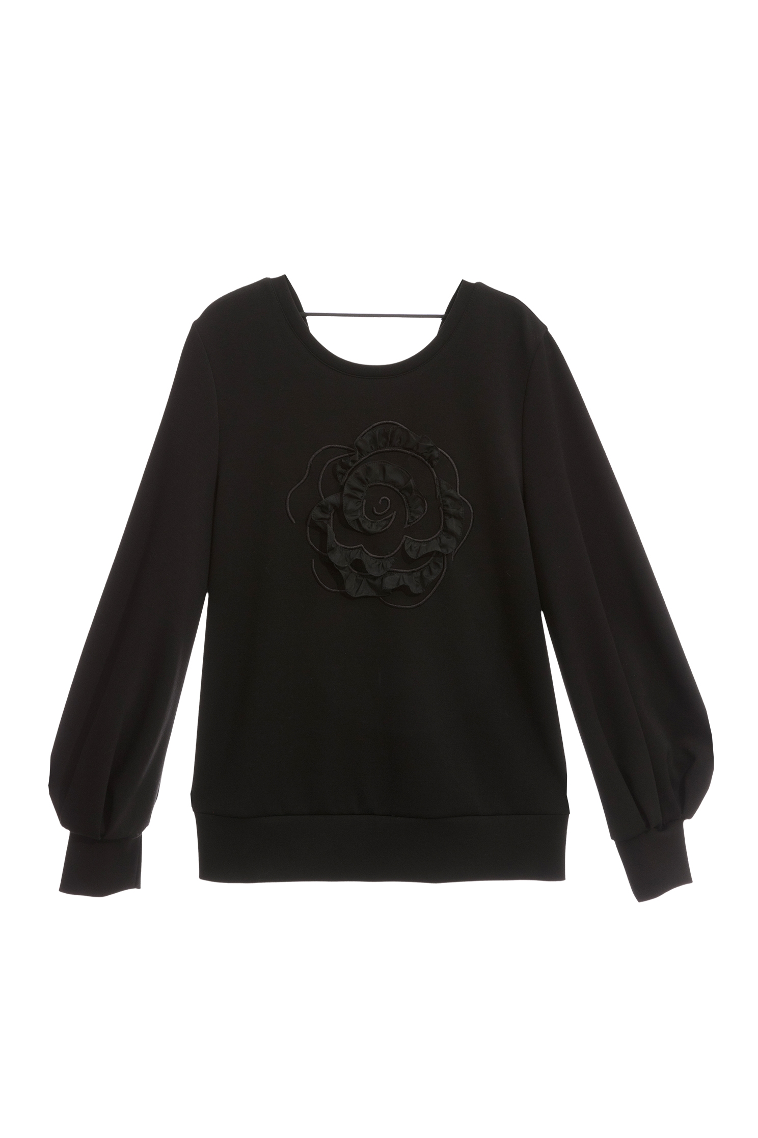 Front Floral Detail Long Sleeve TopFront Floral Detail Long Sleeve Top,Tops,Embroidered,Season (AW) Look,Embroidered