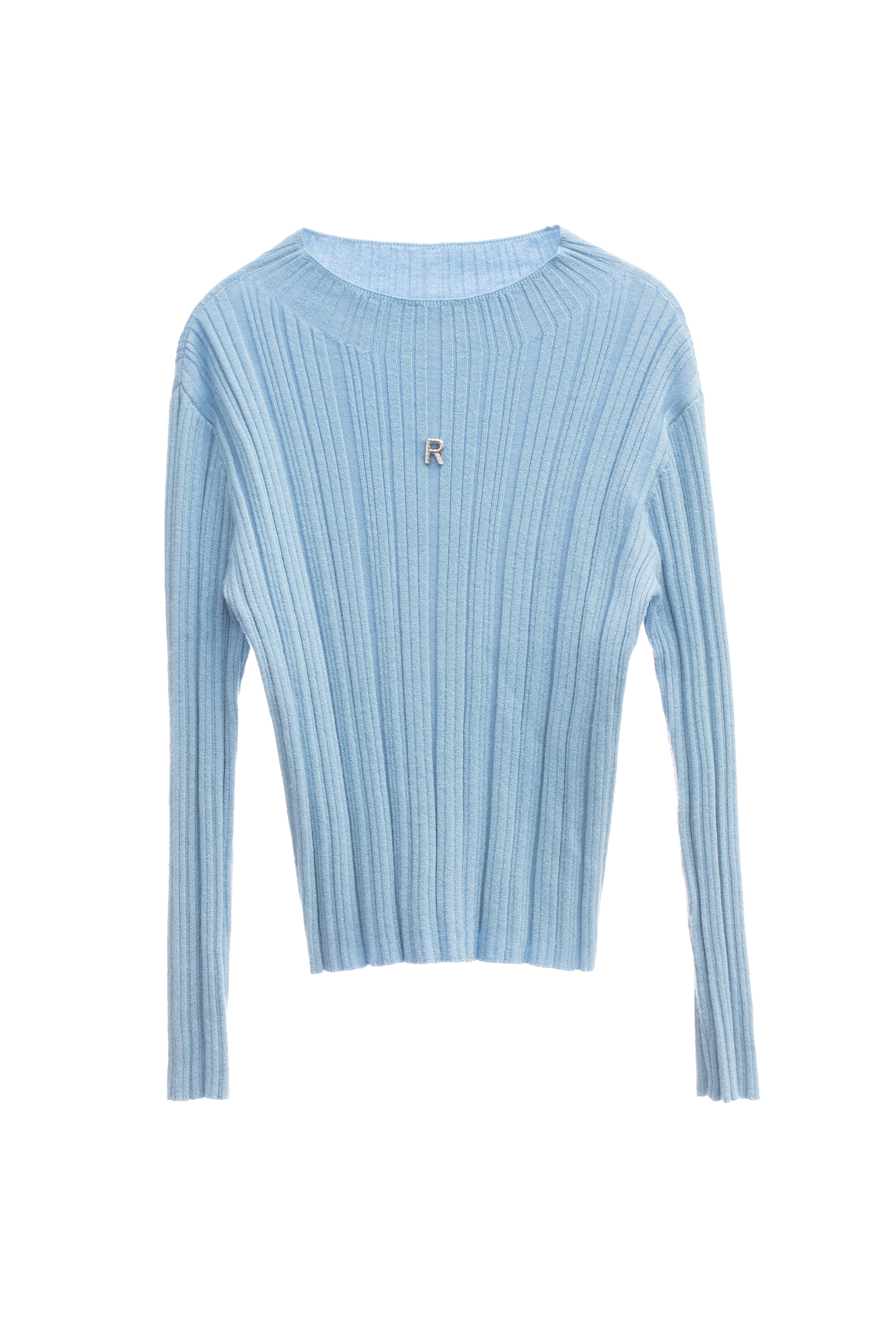 Glacier Blue Long Sleeve Knit TopGlacier Blue Long Sleeve Knit Top,Tops,Stripe,Season (AW) Look,Knitted,Knitted tops,Knitted tops