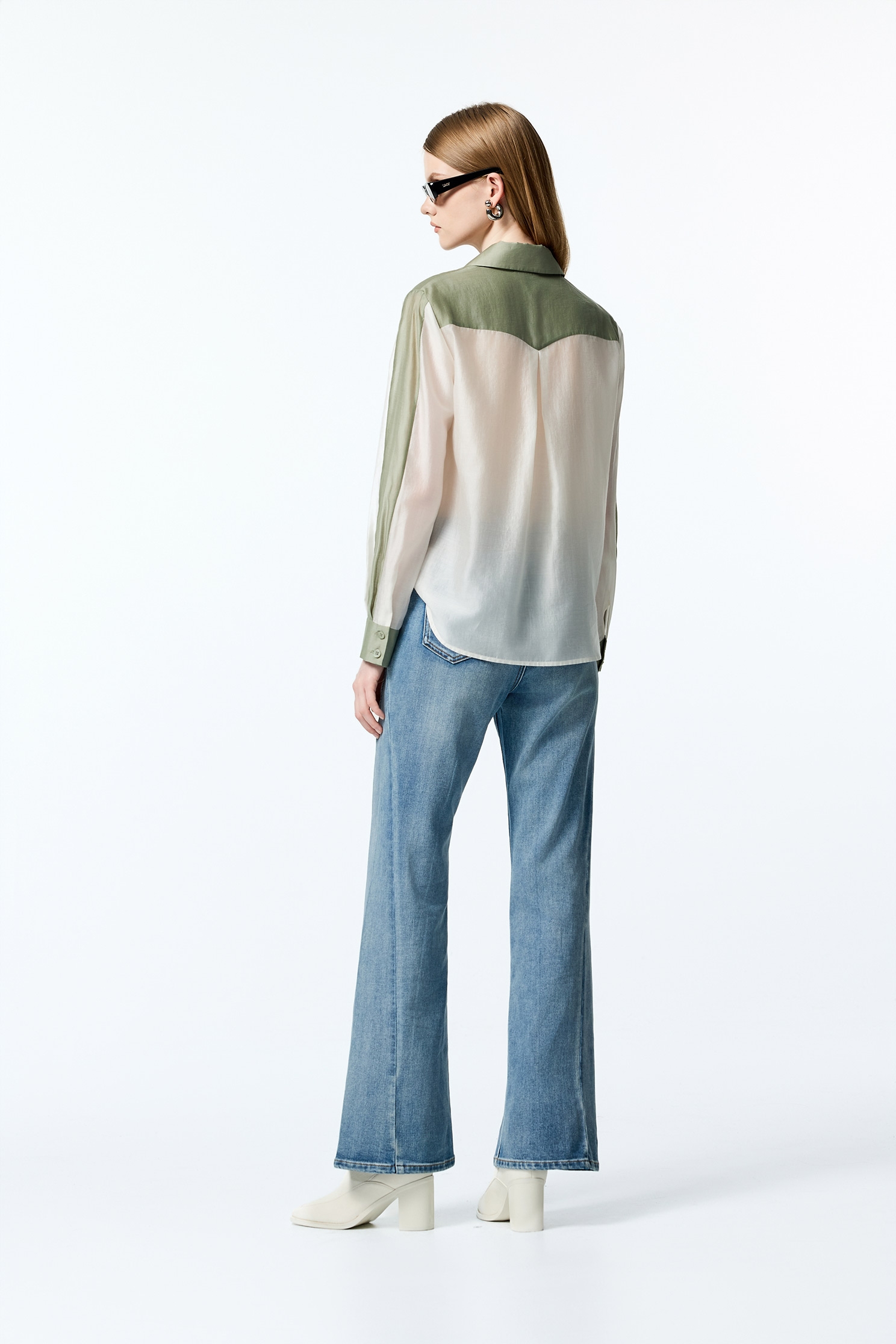 Colour Block Button Front BlouseColour Block Button Front Blouse,Office Looks,Tops,Season (AW) Look,Blouses