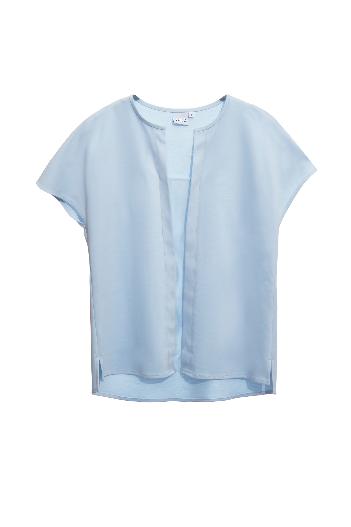 Light Blue Dolman Short Sleeve TopLight Blue Dolman Short Sleeve Top,T-shirts,V-Neck T shirts,Office Looks,Tops,Season (AW) Look,Valentine,upperclass