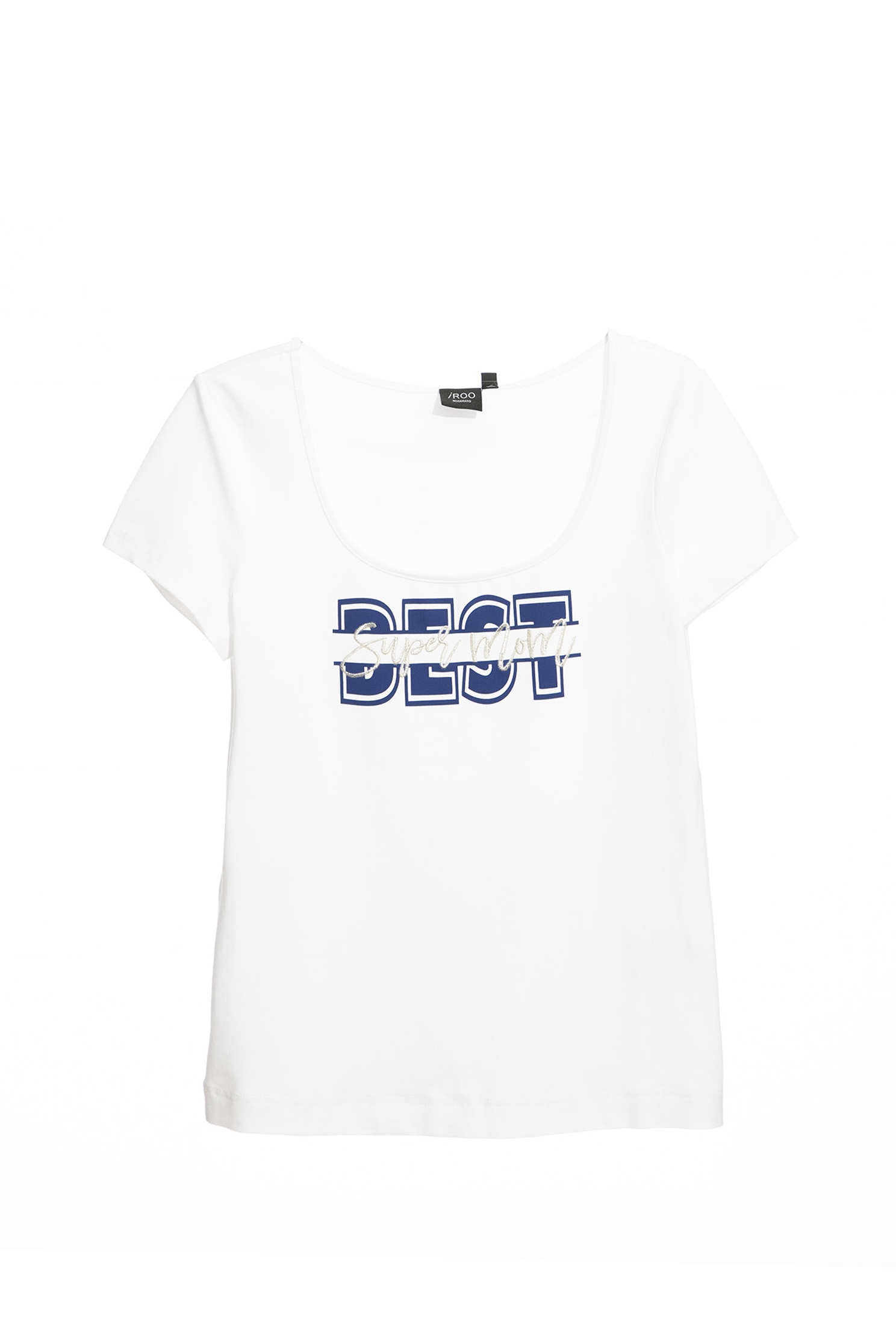 Slogan Basic TeeT-shirt top with string embroidery,T-shirts,T-shirts,Tops,Embroidered,Season (SS) Look,Cotton,comfotism