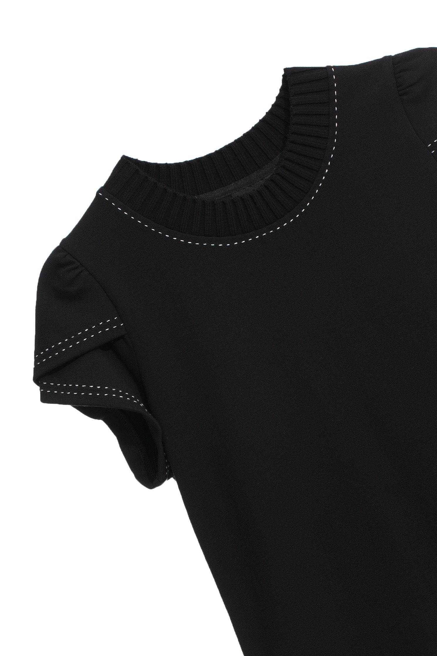 Petal Sleeve Tee With Contrast Stitching DetailPetal Sleeve Tee With Contrast Stitching Detail,T-shirts,Tops,Season (SS) Look