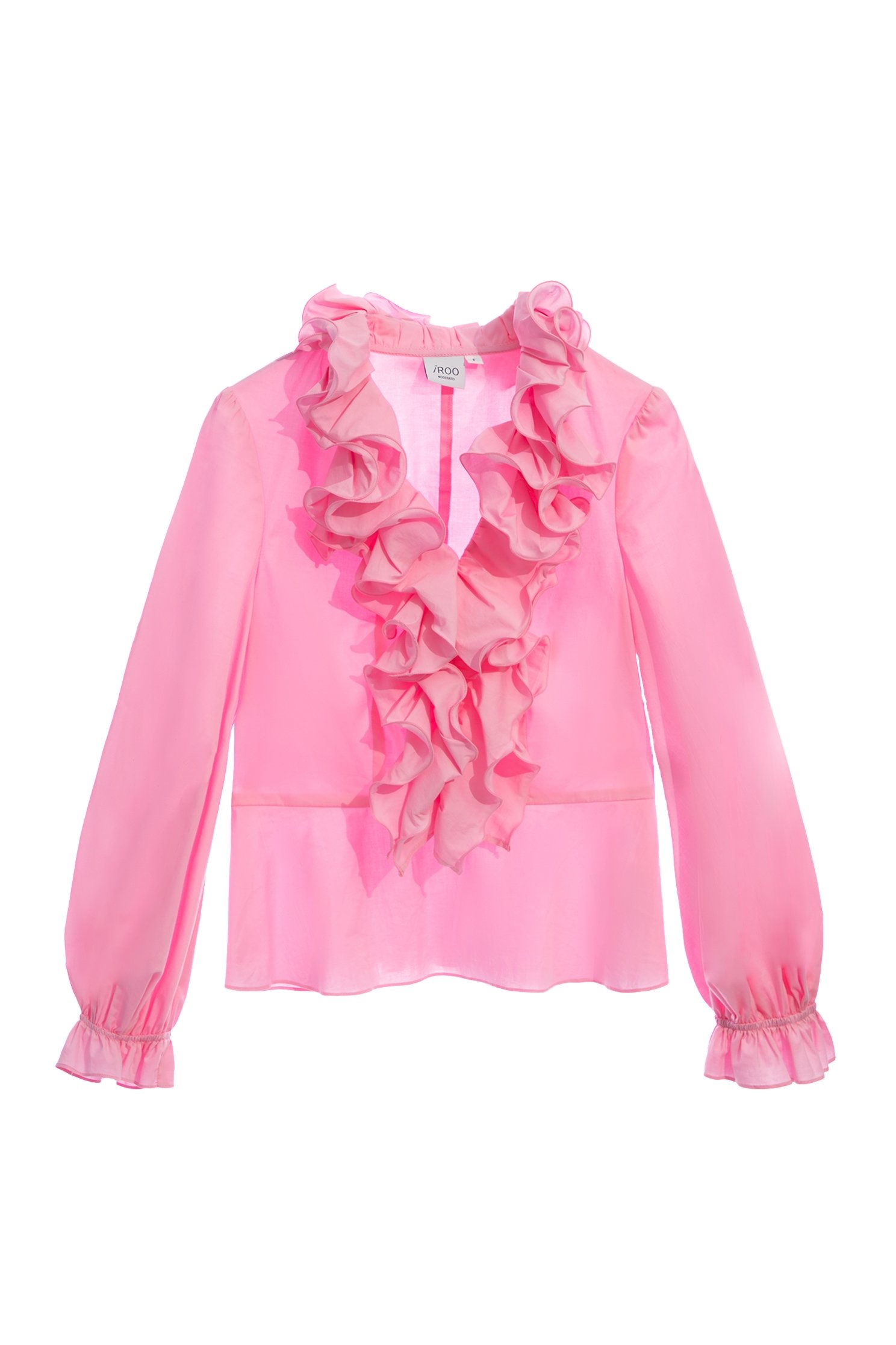 Ruffle Collar Long Sleeve TopRuffle Collar Long Sleeve Top,Tops,Season (SS) Look,Cotton