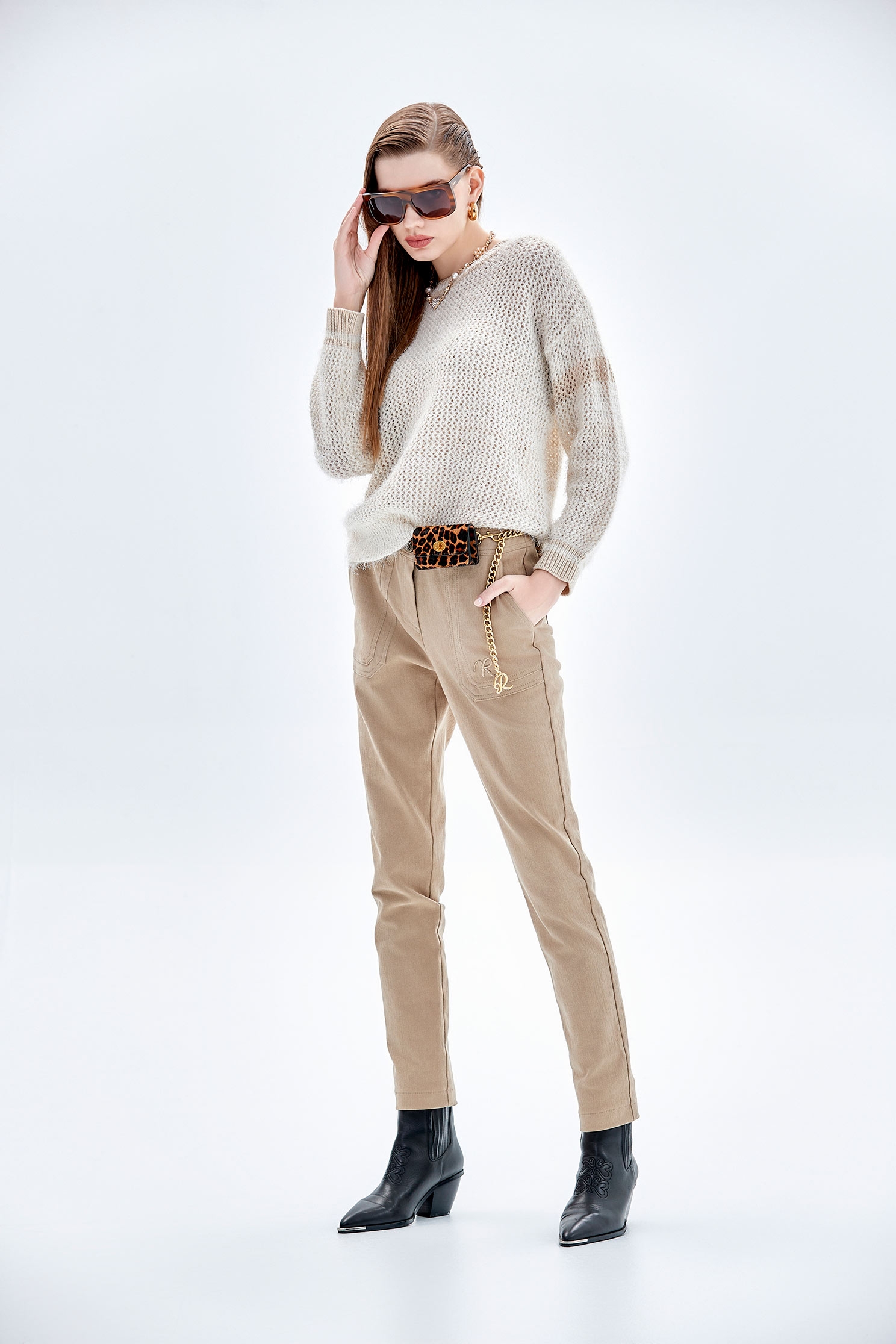 Basic Hollow Knit Long Sleeve TopBasic Hollow Knit Long Sleeve Top,Tops,Season (AW) Look,Knitted,Knitted tops,Knitted tops