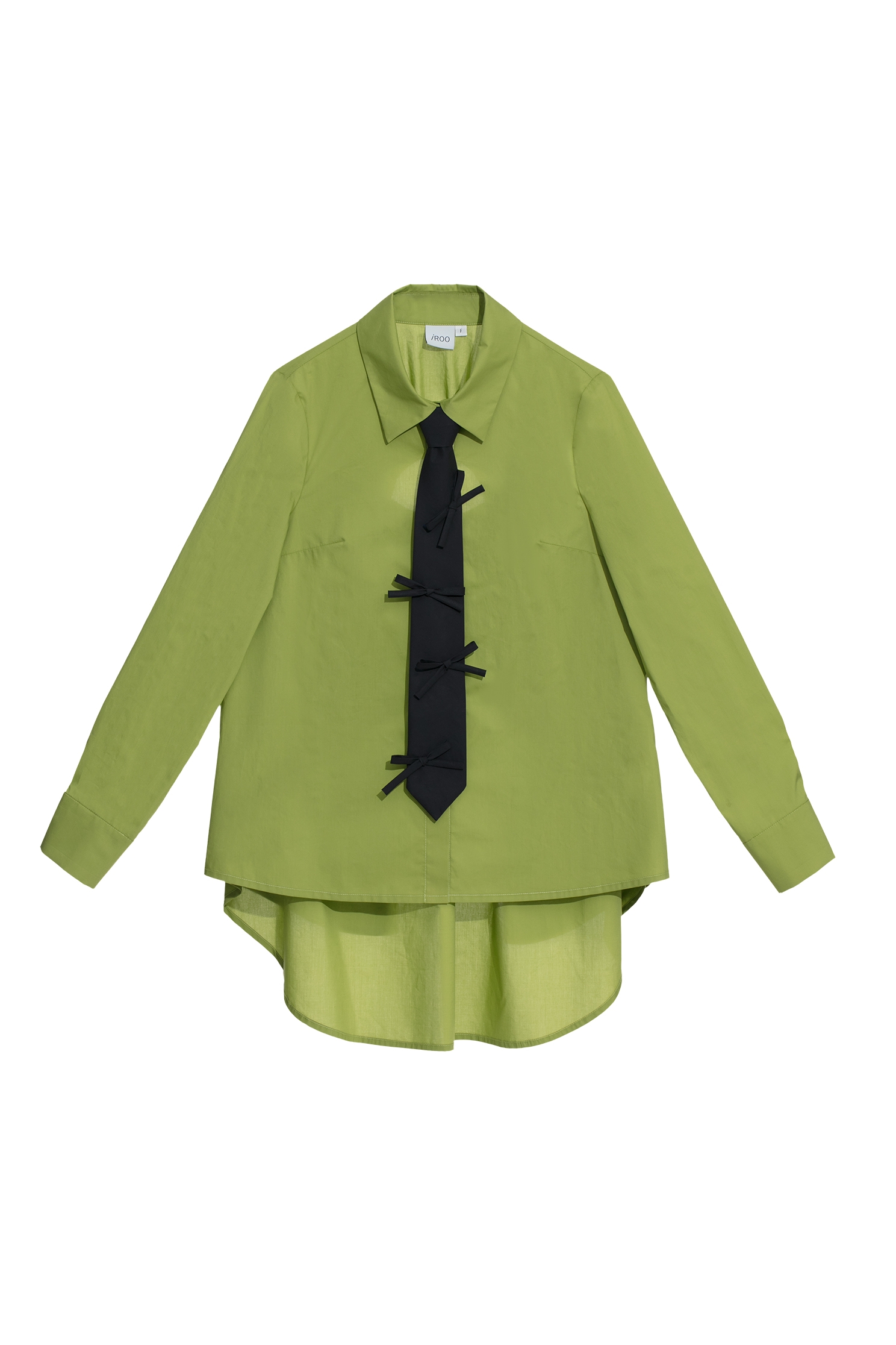 A-line Green Blouse With Contrast Bow Detail TieA-line Green Blouse With Contrast Bow Detail Tie,Tops,Season (AW) Look,bows