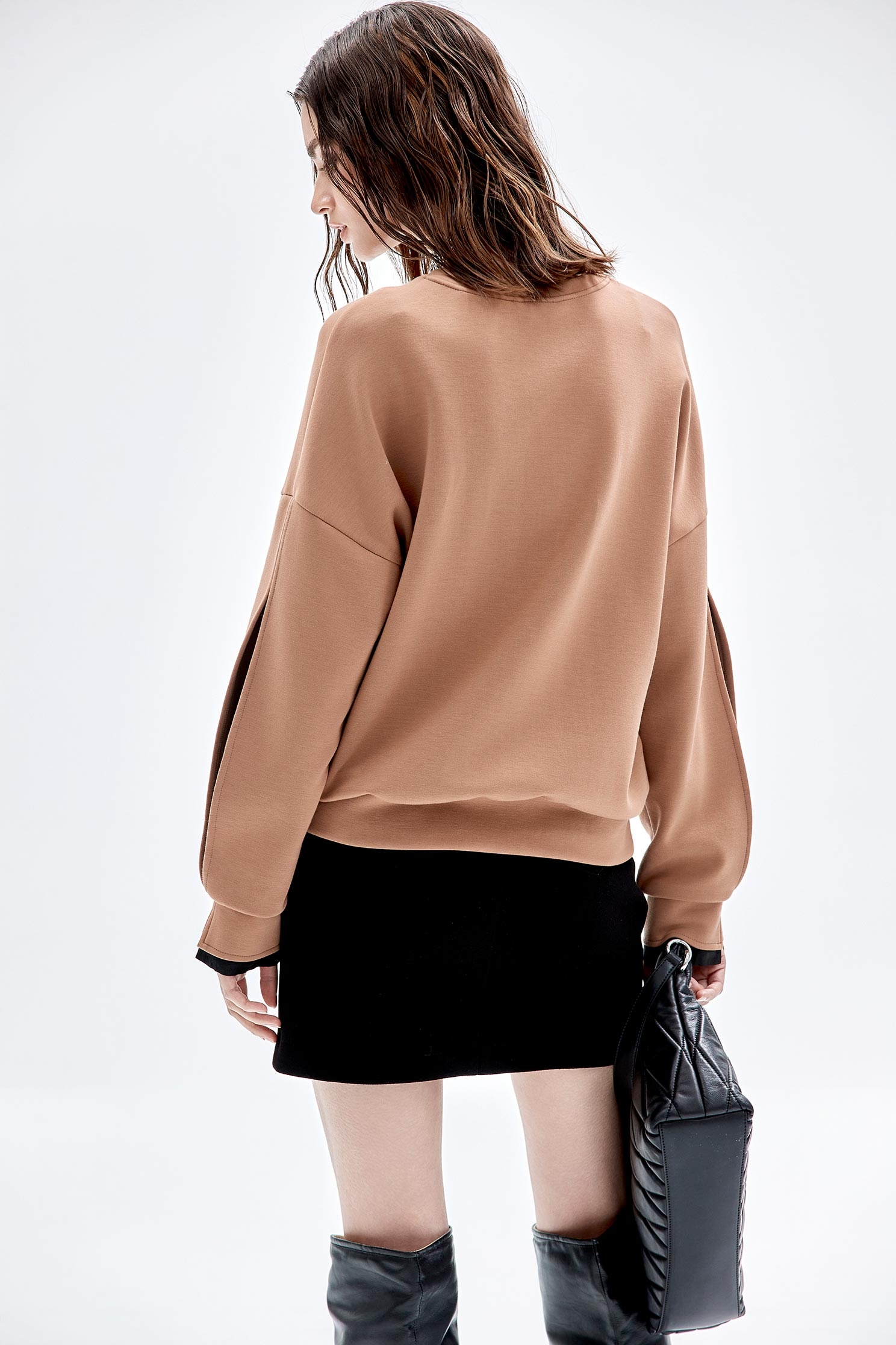 Front Graphic Top With Contrast Sleeve DetailFront Graphic Top With Contrast Sleeve Detail,Tops,Round neck tops,Season (AW) Look