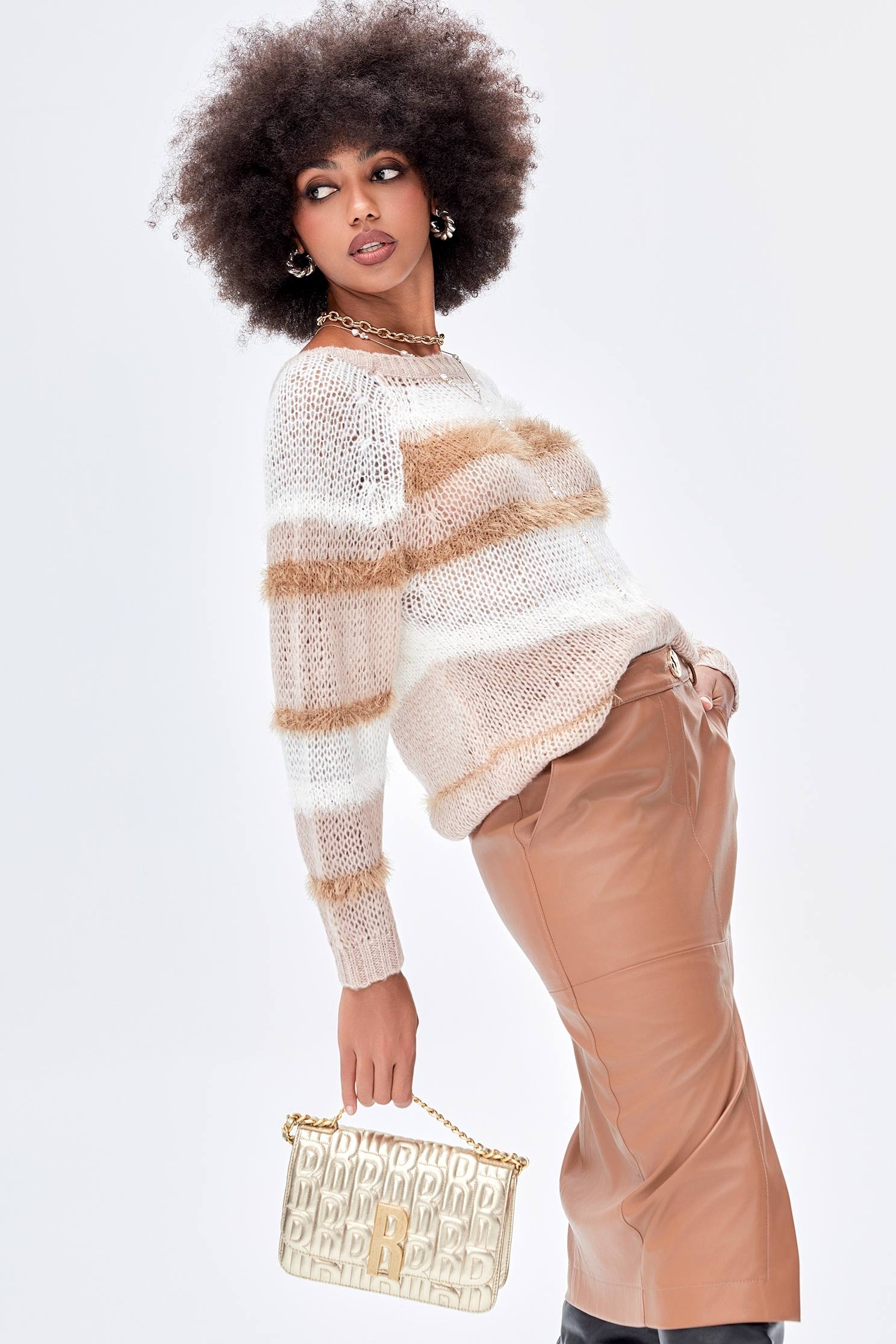 Gradient Mohair Knit TopGradient Mohair Knit Top,Tops,Season (AW) Look,Knitted,Knitted tops,Knitted tops