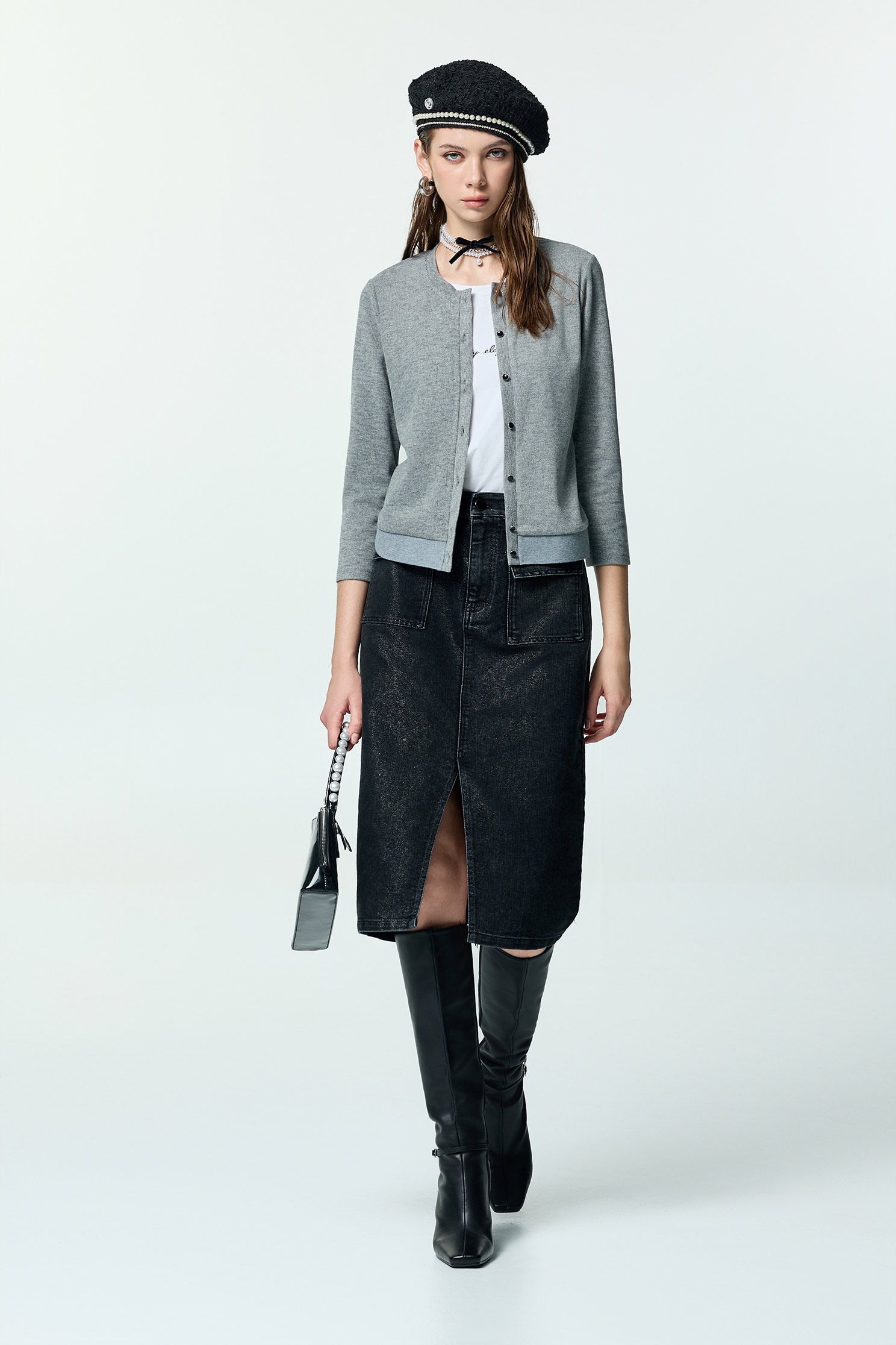 Fake Two Piece Long Sleeve TopFake Two Piece Long Sleeve Top,Tops,Embroidered,Season (AW) Look
