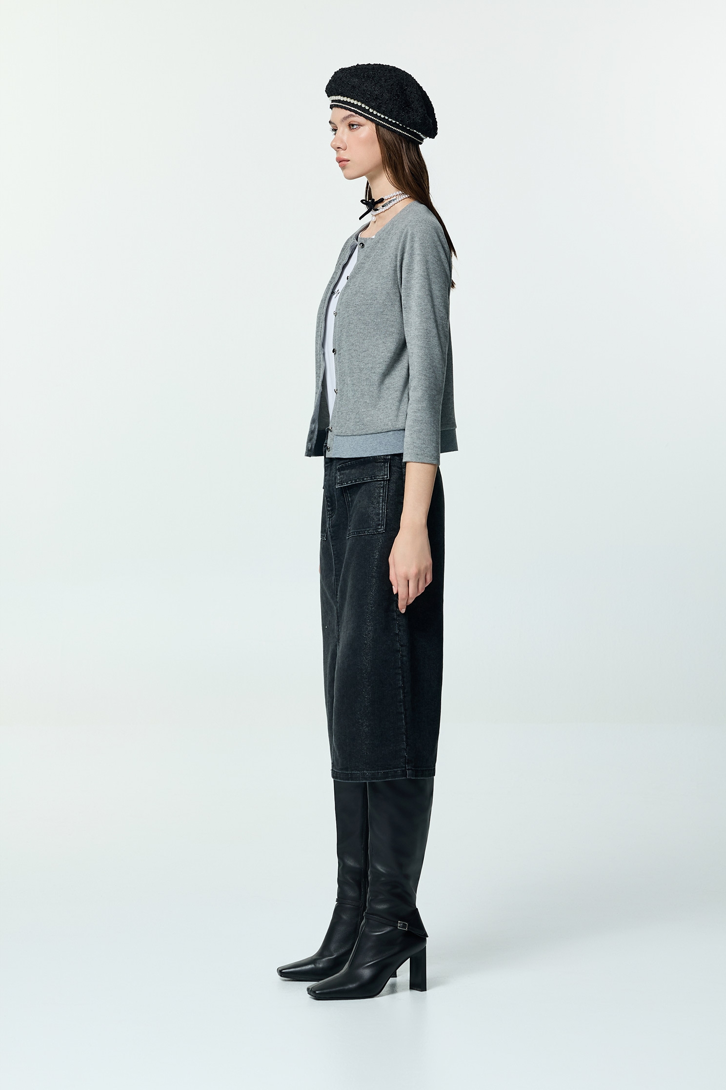 Fake Two Piece Long Sleeve TopFake Two Piece Long Sleeve Top,Tops,Embroidered,Season (AW) Look