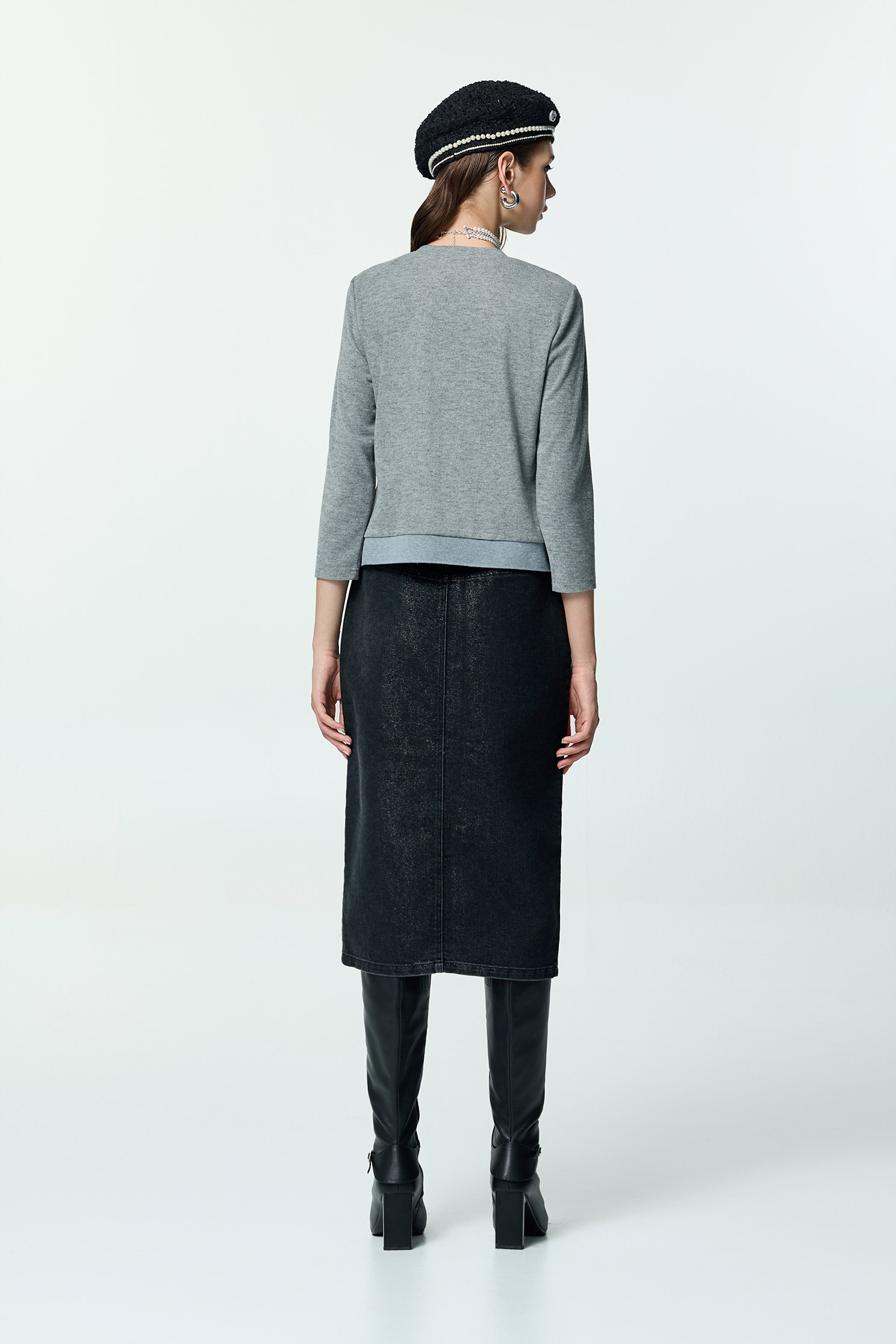 Fake Two Piece Long Sleeve TopFake Two Piece Long Sleeve Top,Tops,Embroidered,Season (AW) Look