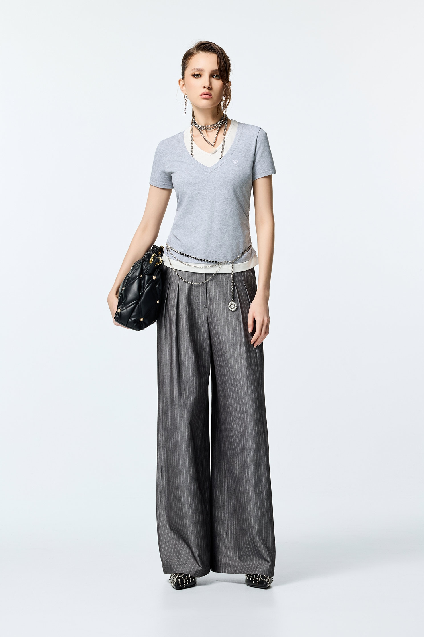 Fake Two Pice Short Sleeve TeeFake Two Pice Short Sleeve Tee,T-shirts,Tops,Season (AW) Look,Cotton