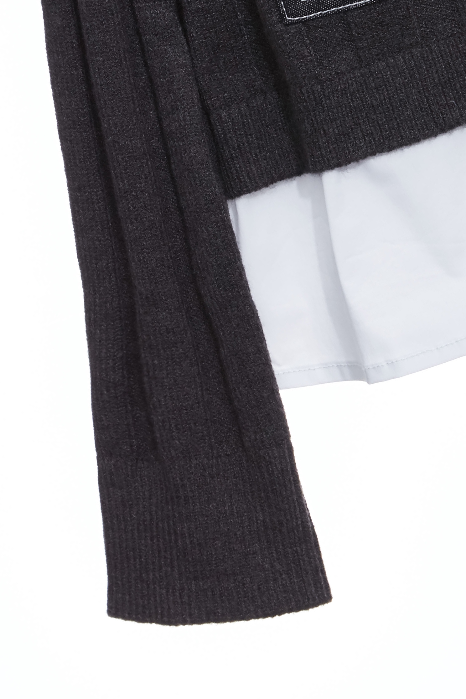 Fake Two Piece Grey Knit TopFake Two Piece Grey Knit Top,Tops,Season (AW) Look,Knitted,Knitted tops