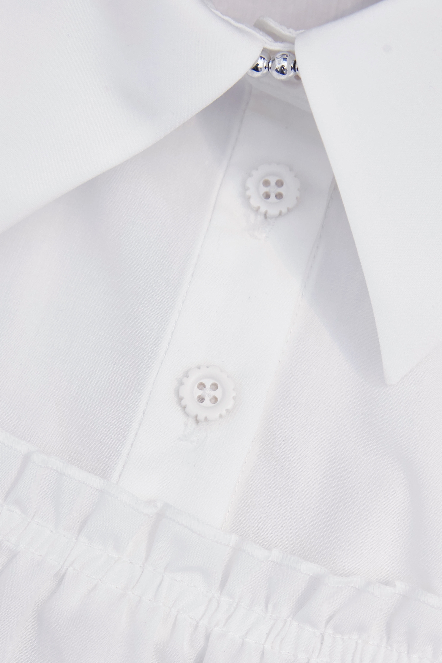 Pearl Neck Tie Detail Short Sleeve TopPearl Neck Tie Detail Short Sleeve Top,Tops,White tops,Season (AW) Look