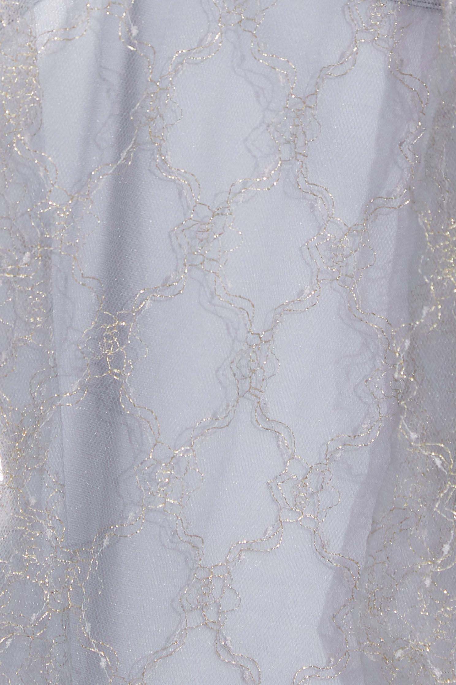 Grey Ribbon Bow Collar Lace TopLight retro metallic gold tulle top,Tops,Under shirts,Embroidered,Queen,Party Looks,Season (AW) Look,Valentine,Mesh fabric,Lace tops