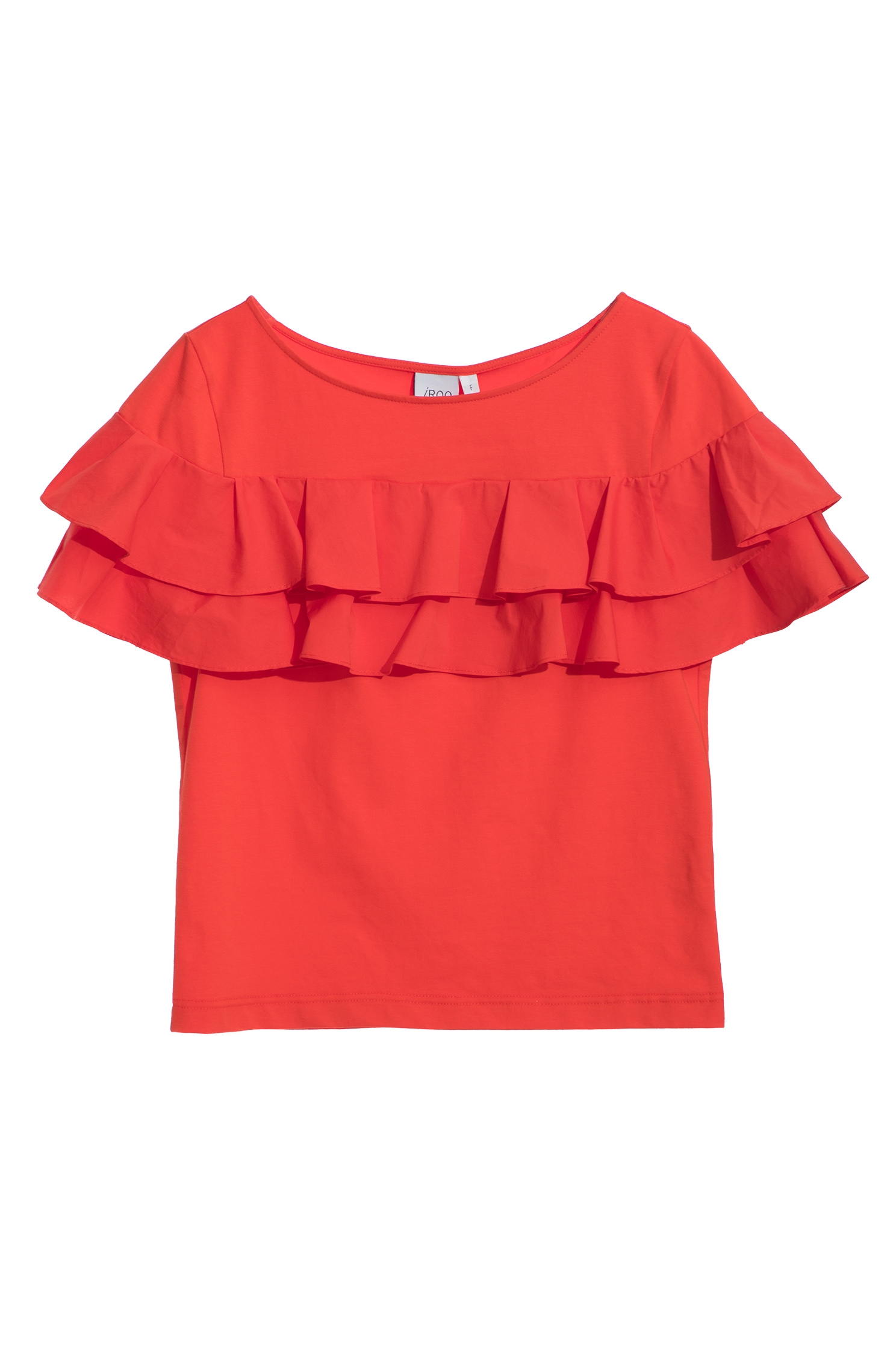 Double Layer Flounce Detail TeeT-shirt top with ruffled design,T-shirts,Tops,Season (SS) Look