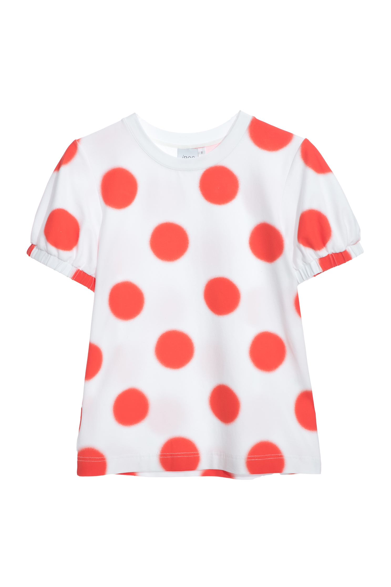 Red Dotted Print TopSeductive red  T-shirt with dot print,T-shirts,T-shirts,Season (SS) Look,Cotton