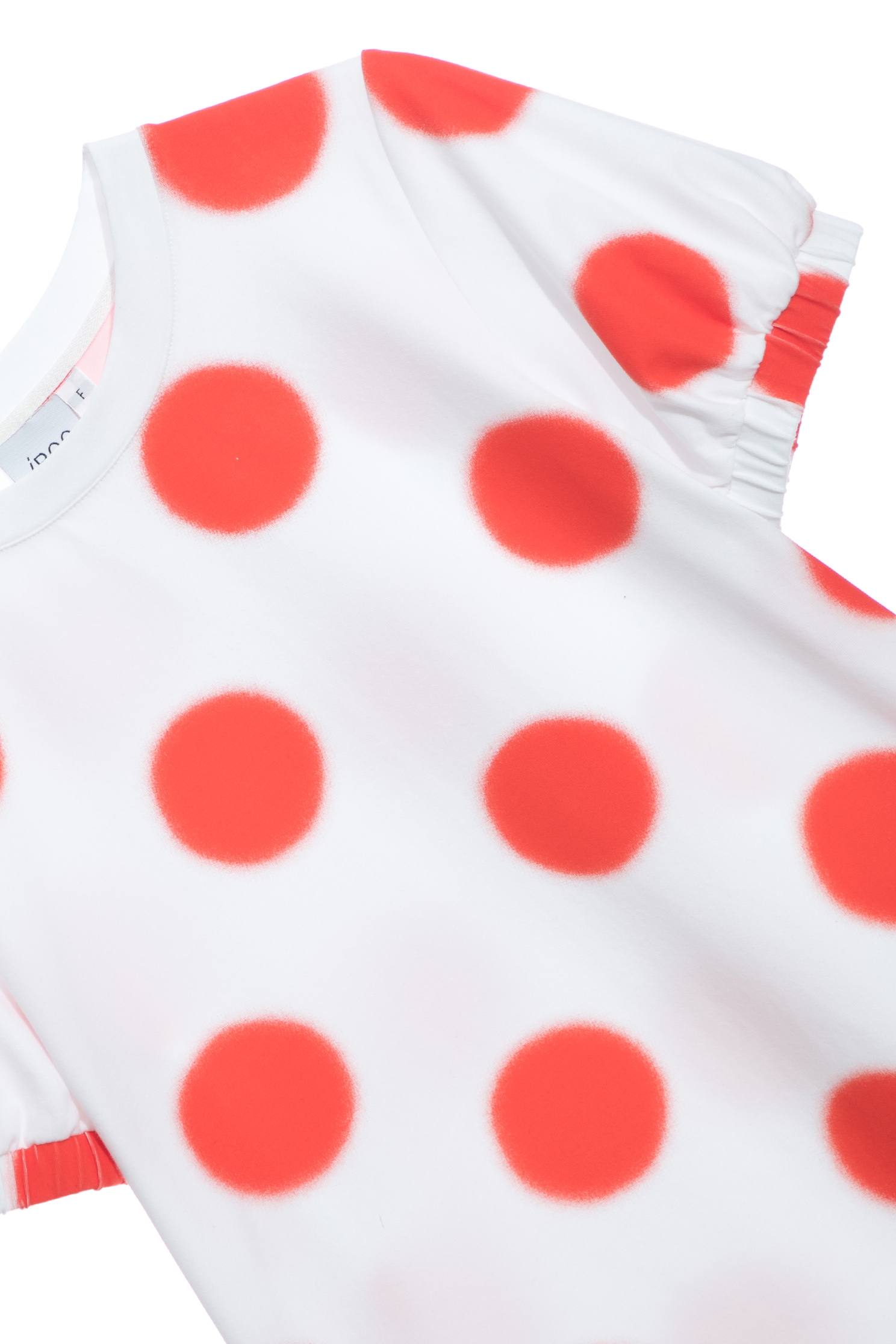 Red Dotted Print TopSeductive red  T-shirt with dot print,T-shirts,T-shirts,Season (SS) Look,Cotton